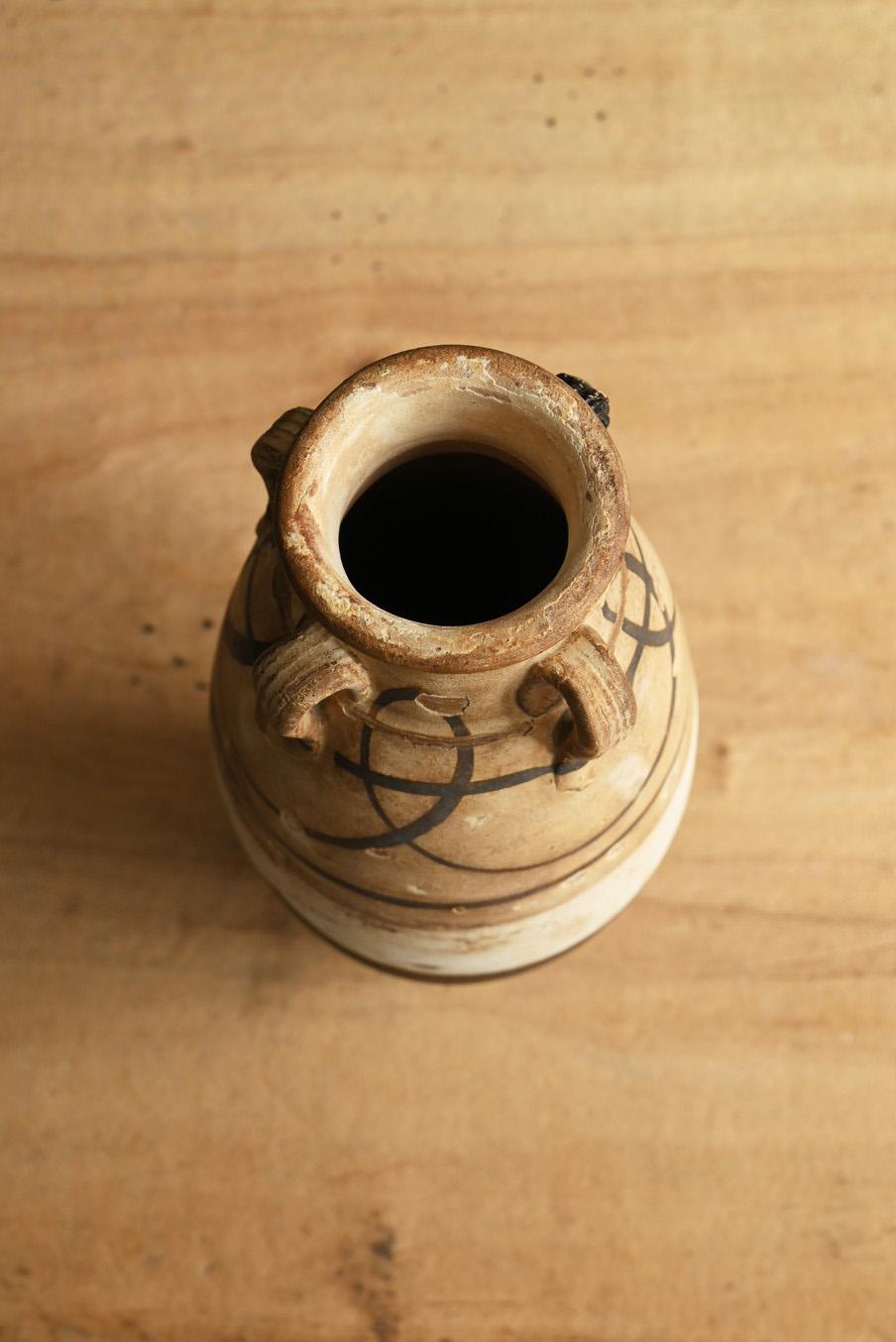 Vase wabi-sabi en poterie chinoise ancienne/12e-14e siècle/four de Cizhou en vente 2