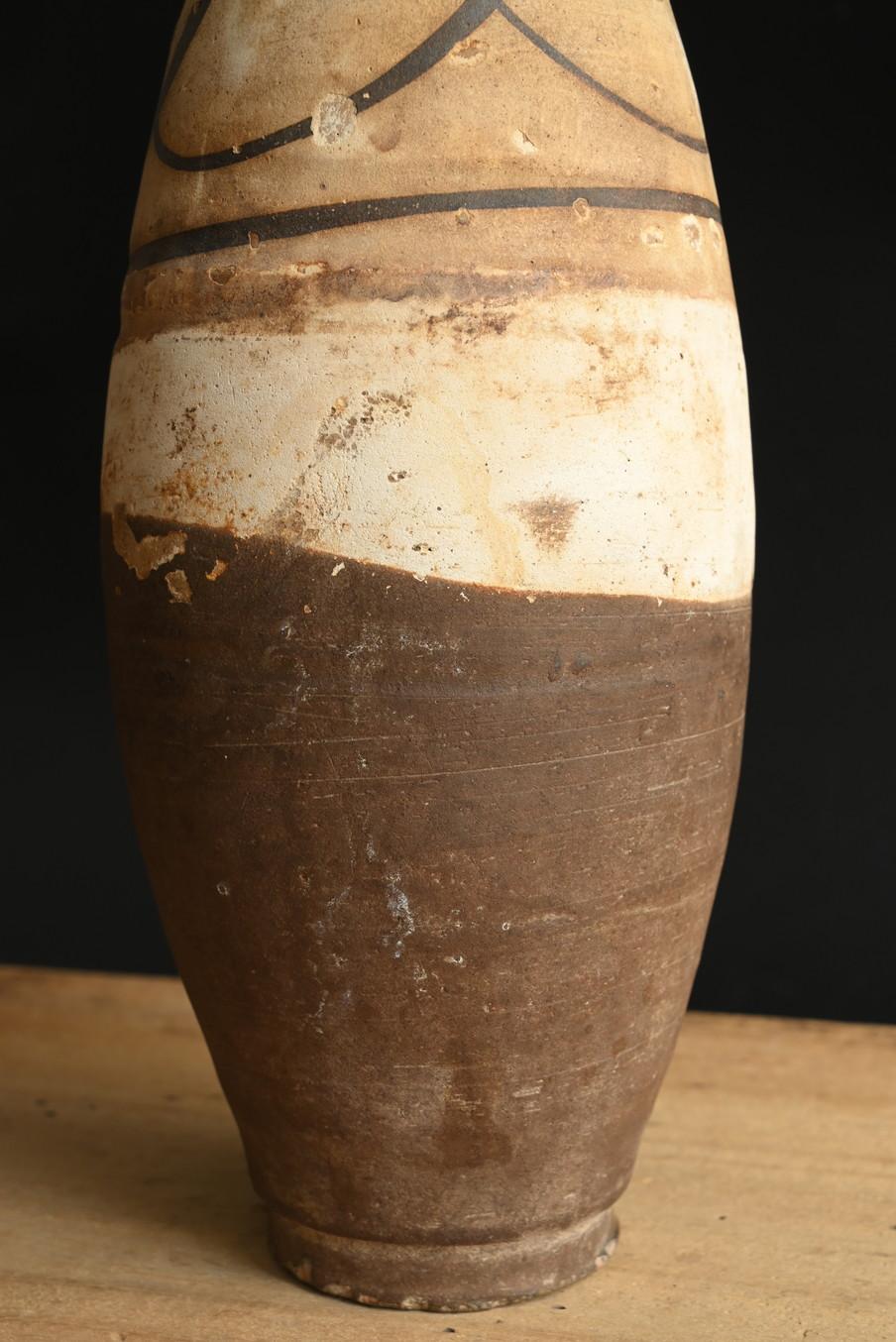 Vase wabi-sabi en poterie chinoise ancienne/12e-14e siècle/four de Cizhou en vente 3