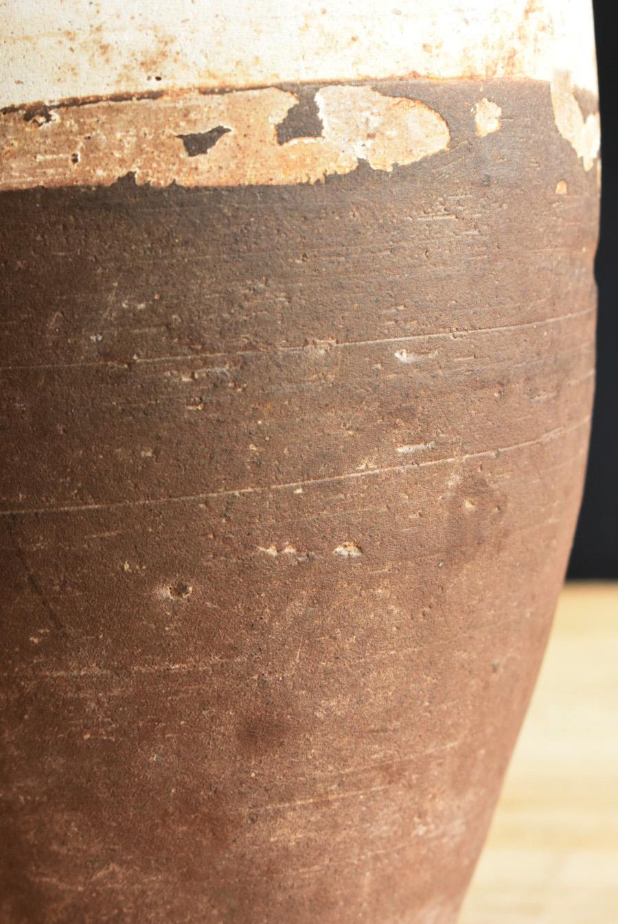 Vase wabi-sabi en poterie chinoise ancienne/12e-14e siècle/four de Cizhou en vente 4