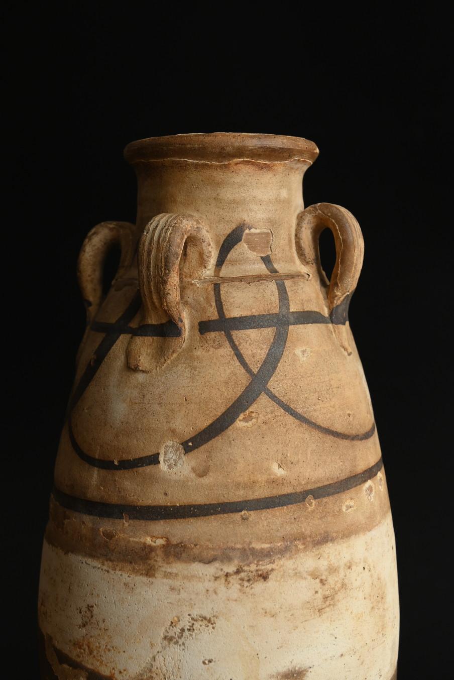 Vase wabi-sabi en poterie chinoise ancienne/12e-14e siècle/four de Cizhou en vente 6