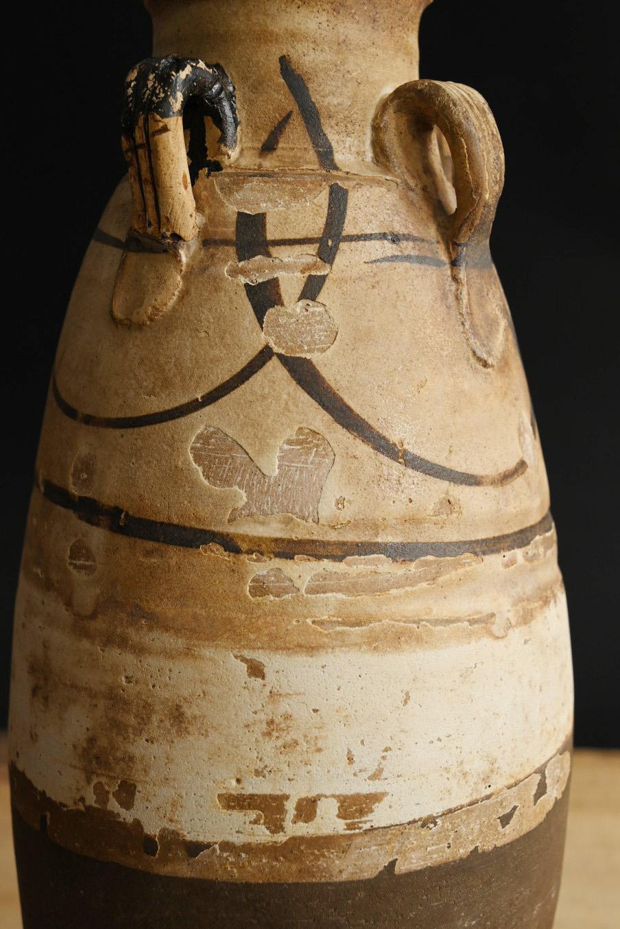 Vase wabi-sabi en poterie chinoise ancienne/12e-14e siècle/four de Cizhou en vente 7