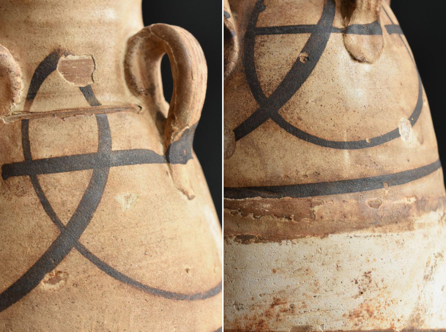 Vase wabi-sabi en poterie chinoise ancienne/12e-14e siècle/four de Cizhou en vente 11