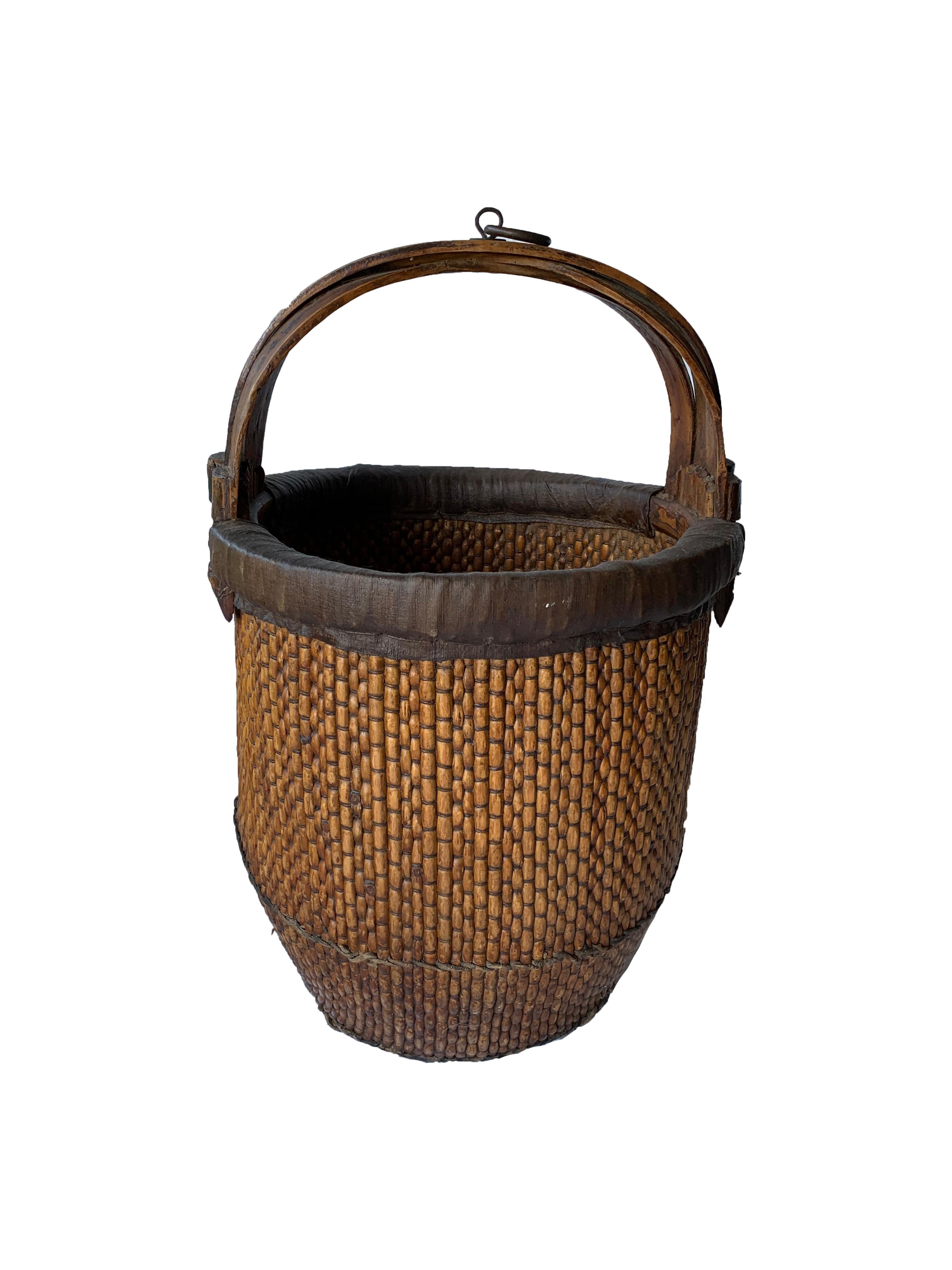 antique chinese rice basket