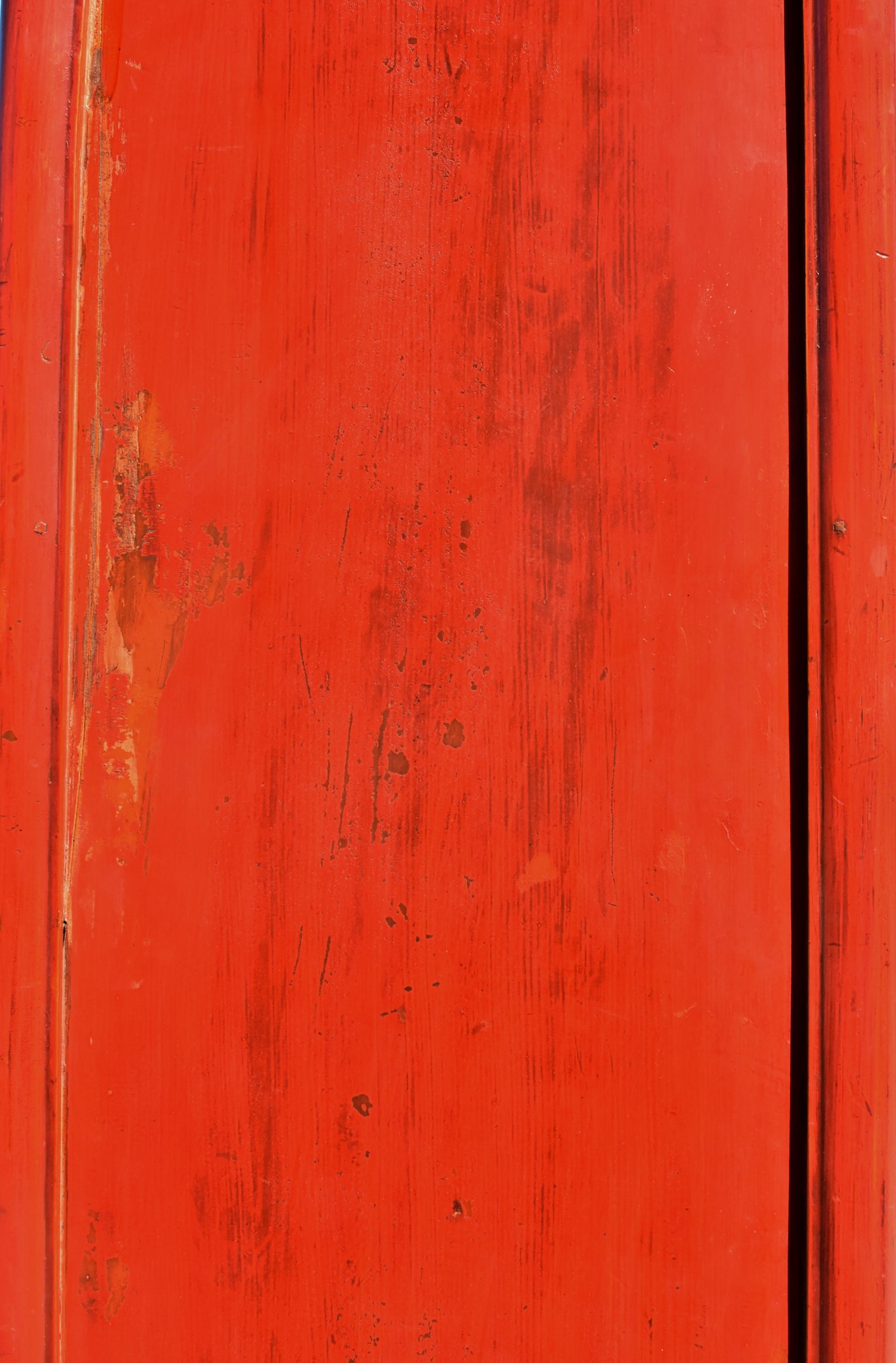 Chinese Antique Round Corner Cabinet, Red Lacquered Ming Style 4