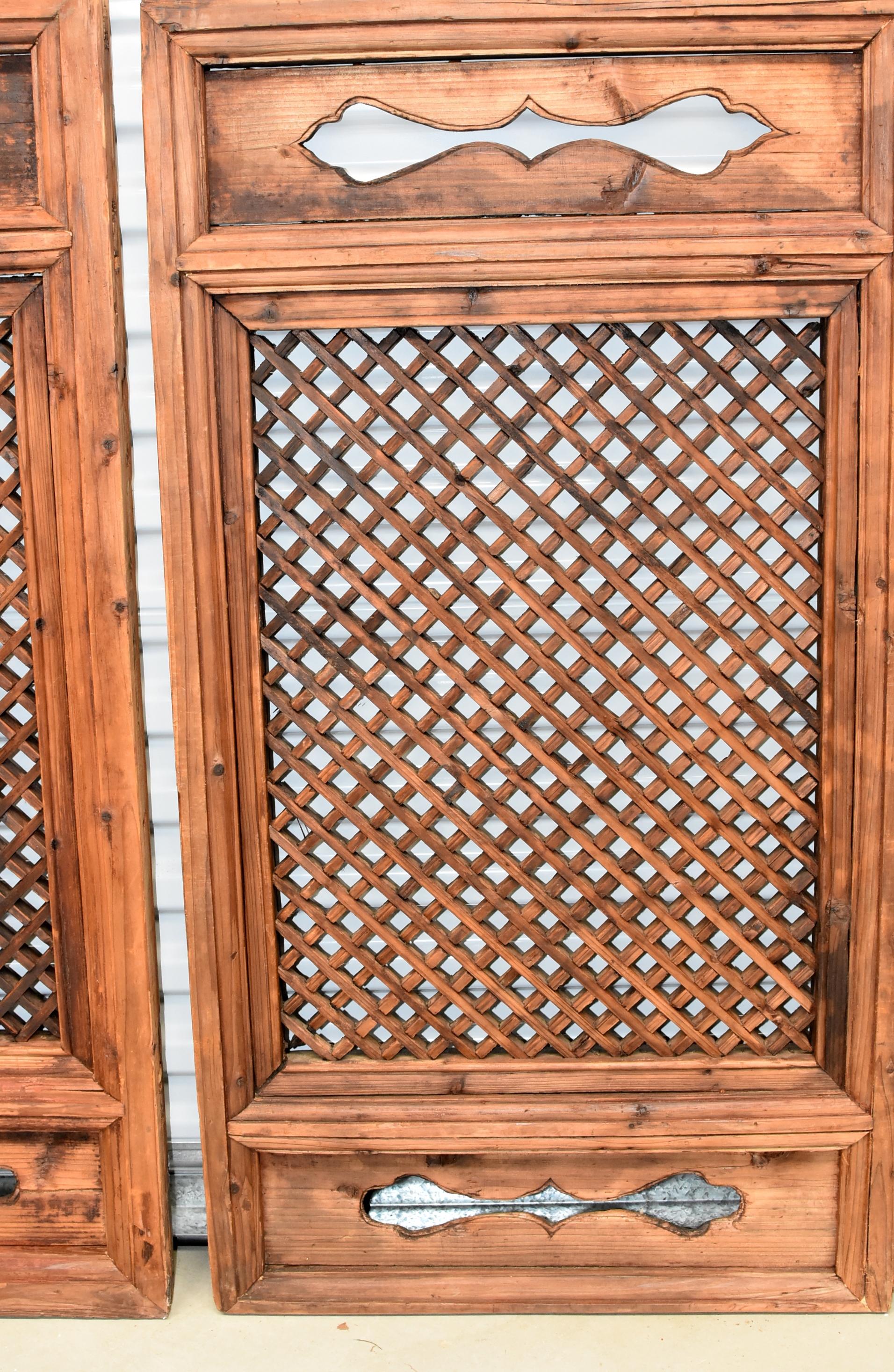 Wood Chinese Antique Screen Set of 5 Cube Ming Design For Sale