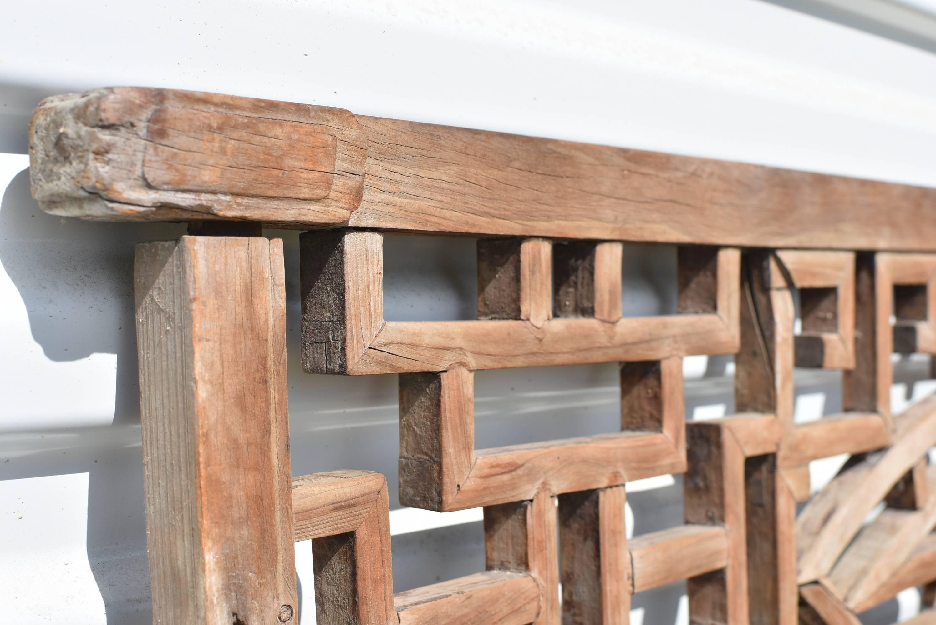 Chinese Antique Screen, with a Longevity Fan Feature 10