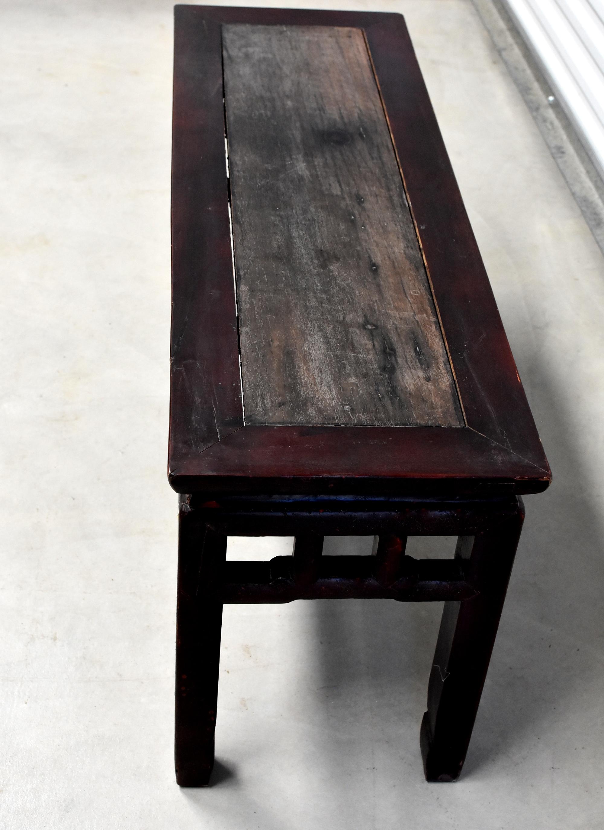 Joinery Chinese Antique Solid Wood Bench, Ming Style Spring Bench