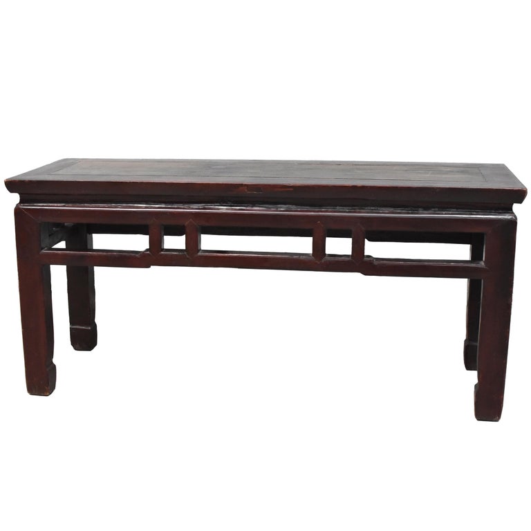 Chinese Antique Solid Wood Bench, Ming Style Spring Bench at 1stDibs