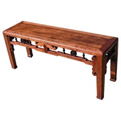 Chinese Antique Spring Bench, Double Sided, Natural Finish