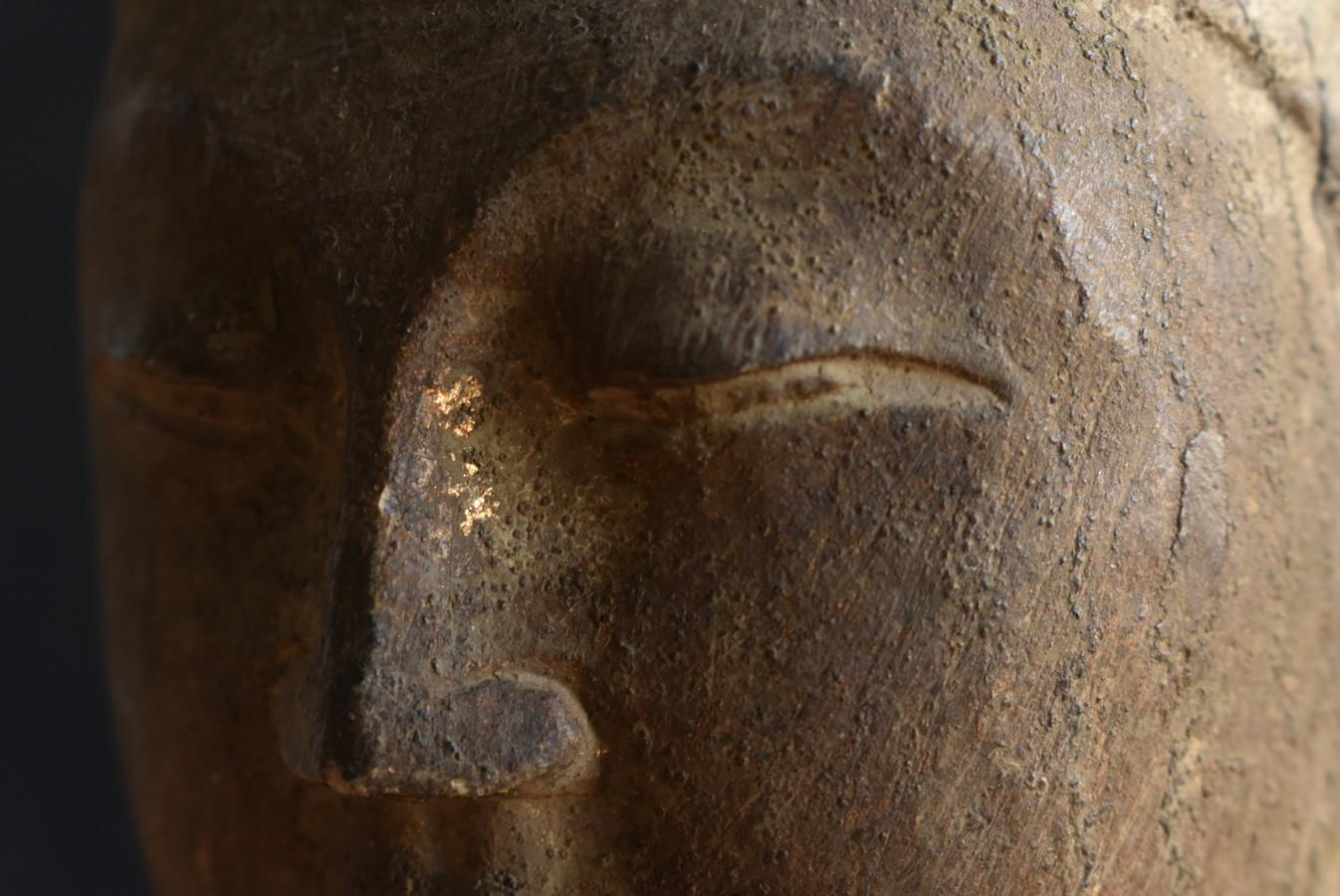 Chinesischer antiker Buddha-Kopf aus Stein/vor dem 19. Jahrhundert/Buddha-Statue/ornament im Angebot 7