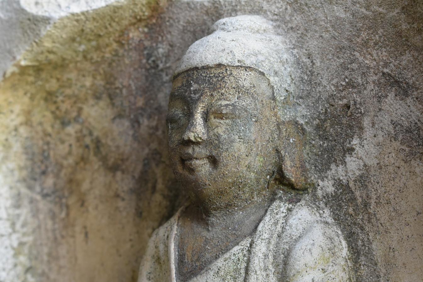 19th Century Chinese Antique Stone Buddha/Stone Plate/Nyorai Statue/1800-1900