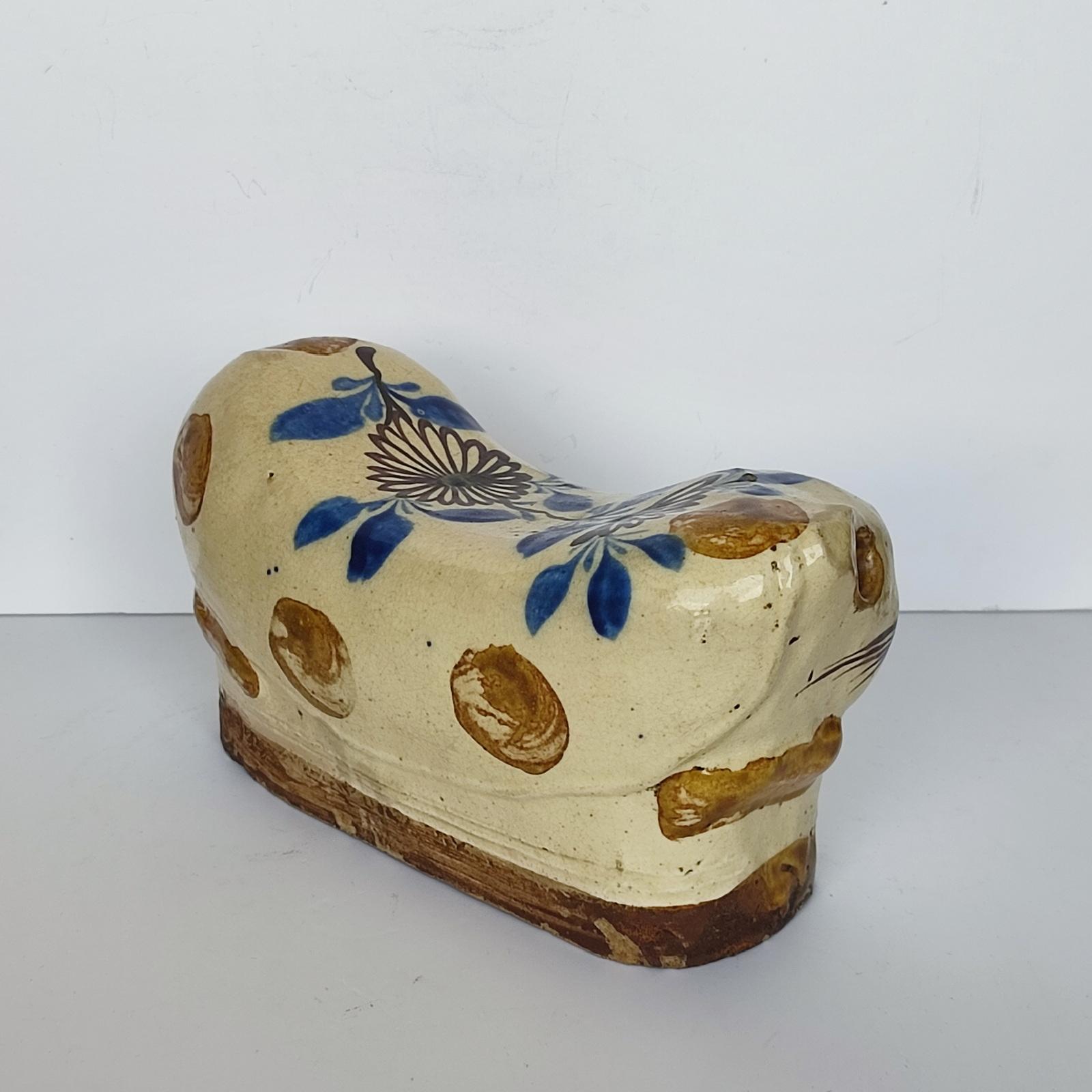 Chinese Antique Stoneware Cat Pillow, Opium Pillow, Headrest 2