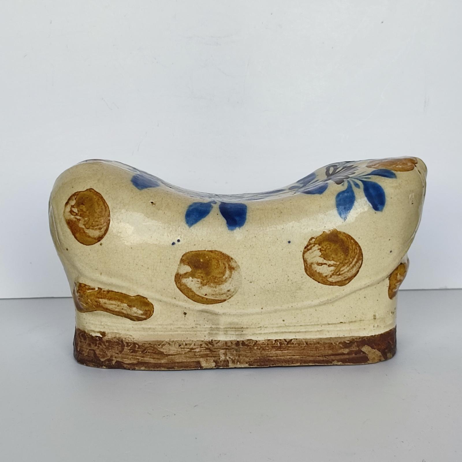 Chinese Antique Stoneware Cat Pillow, Opium Pillow, Headrest 3