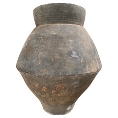 Chinese Antique Terracotta Grey Vase, Han Period