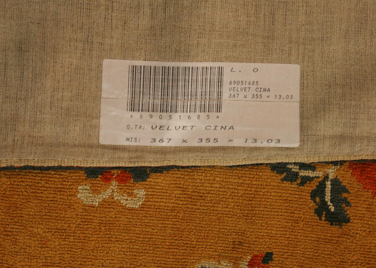 Chinese Antique Textile Velvet Cotton, ca. 1940 For Sale 1
