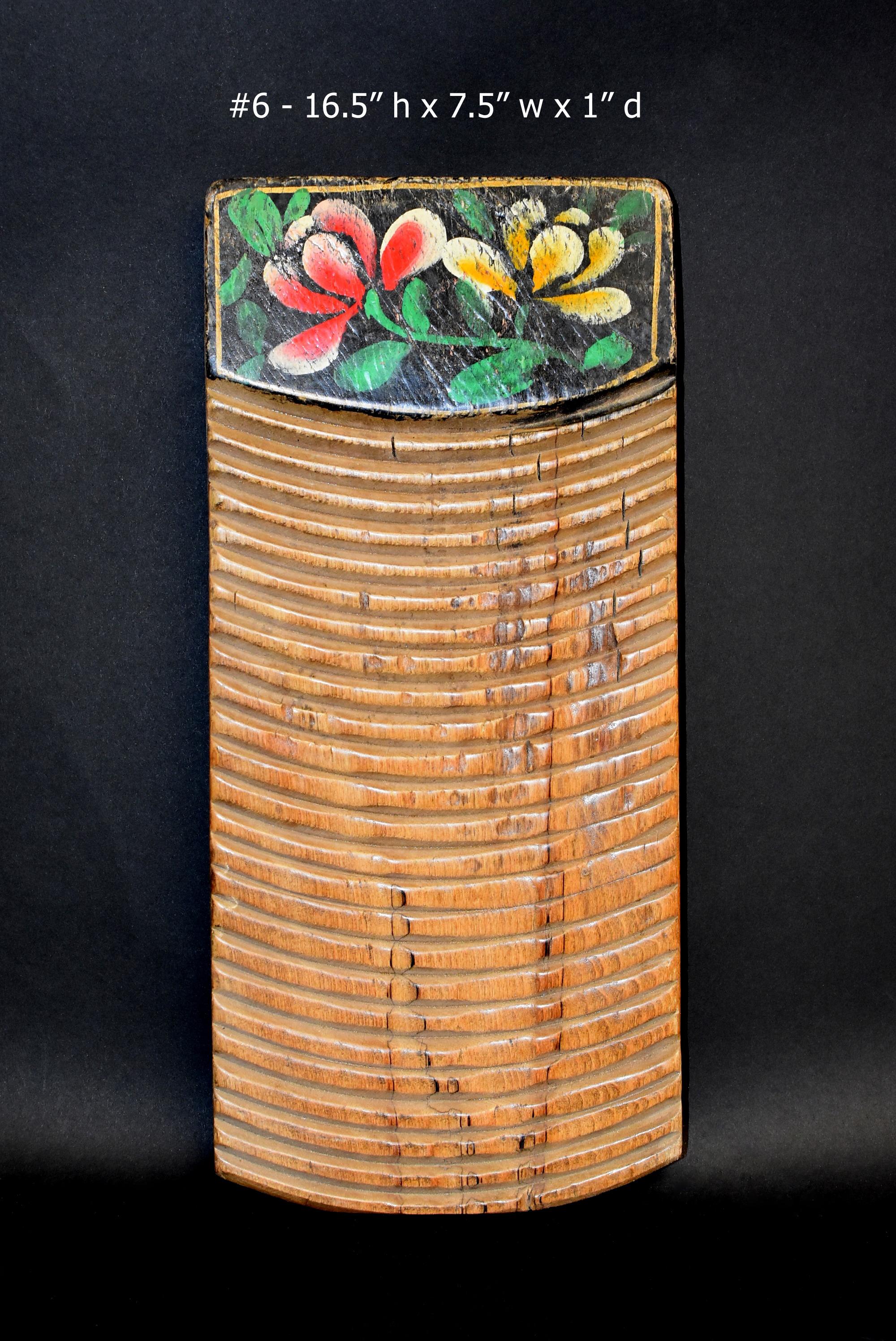 Chinese Antique Washboard Hand Painted For Sale 7