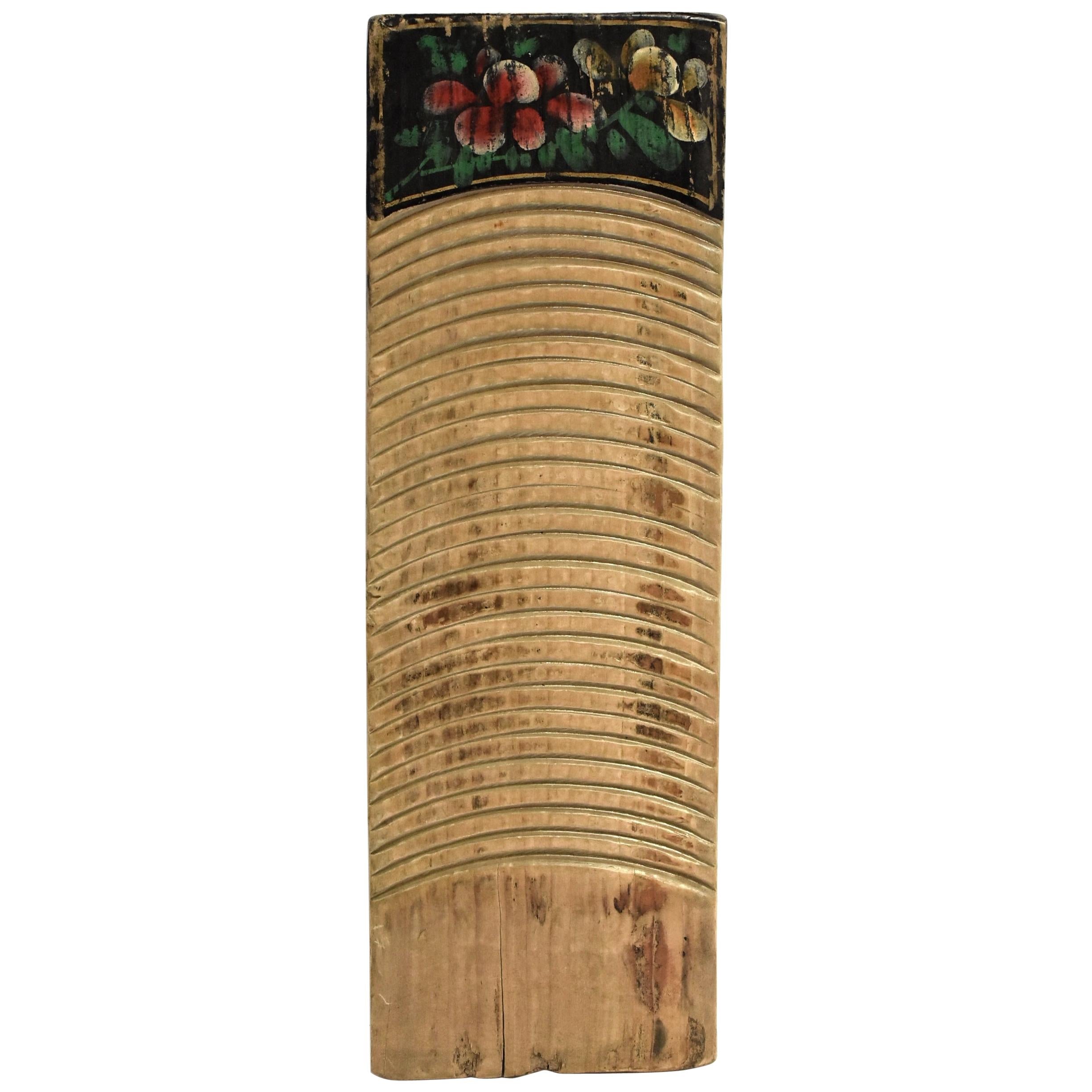 Chinese Antique Washboard Hand Painted For Sale
