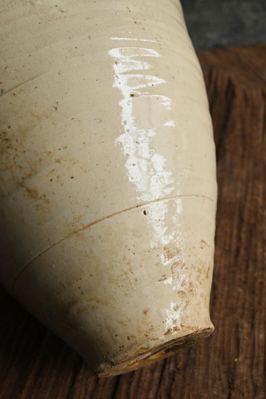 Vaso antico cinese in ceramica bianca del 17° secolo/vaso scavato/ in vendita 6