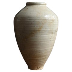 Chinese antique white pottery vase/17th century/excavated vase/