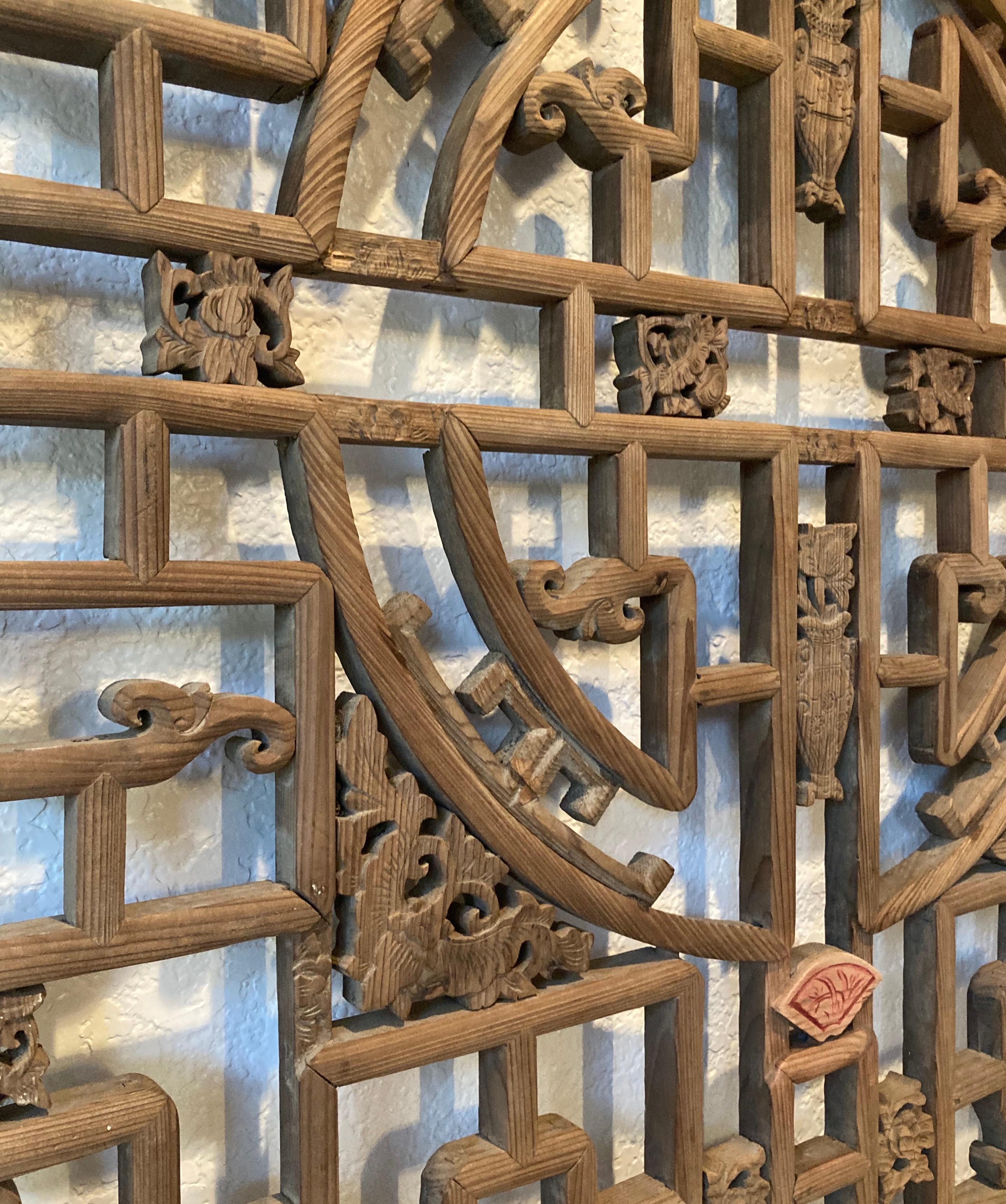 Qing Panneau en bois ancien chinois en vente