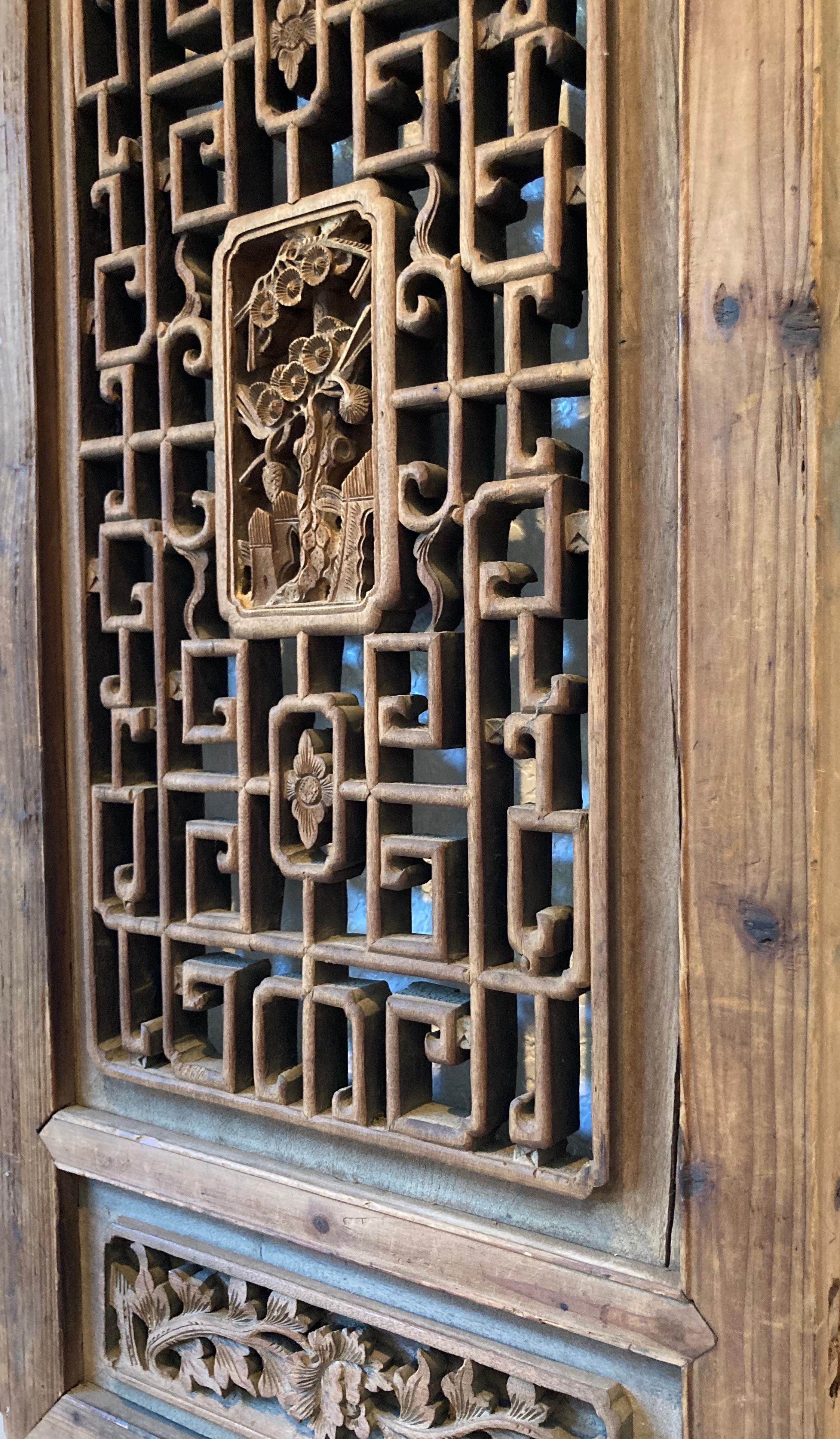Joinery Chinese Antique Wood Panel For Sale