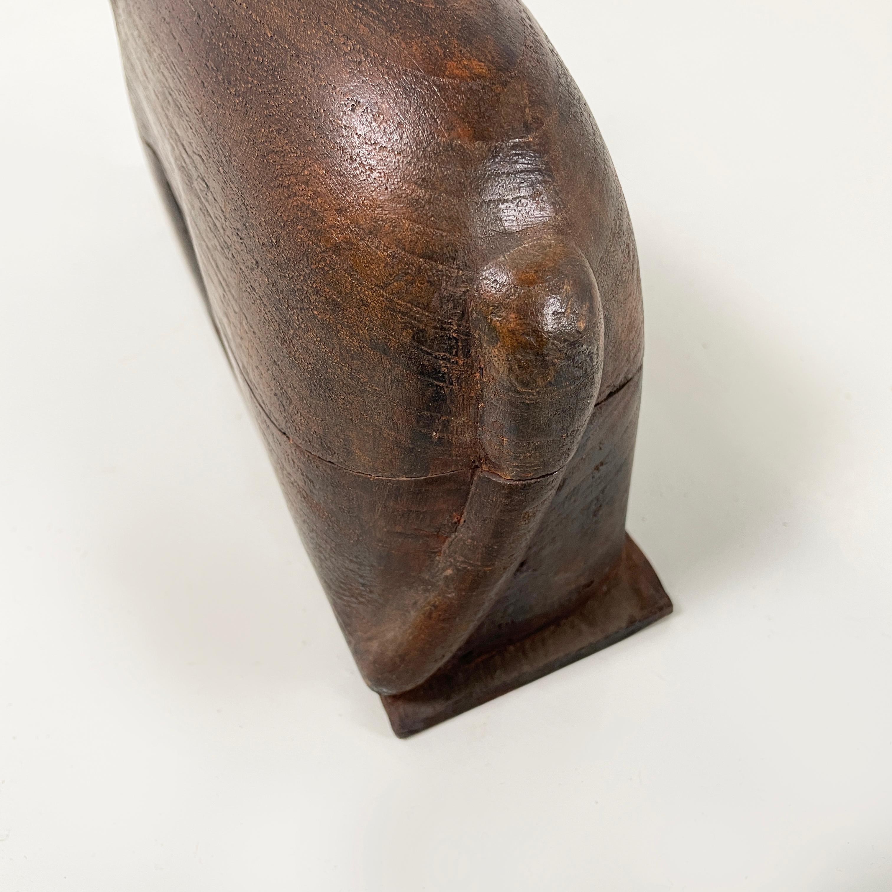 Chinese antique Wooden cat jewelry box or object holder, 1920s 11