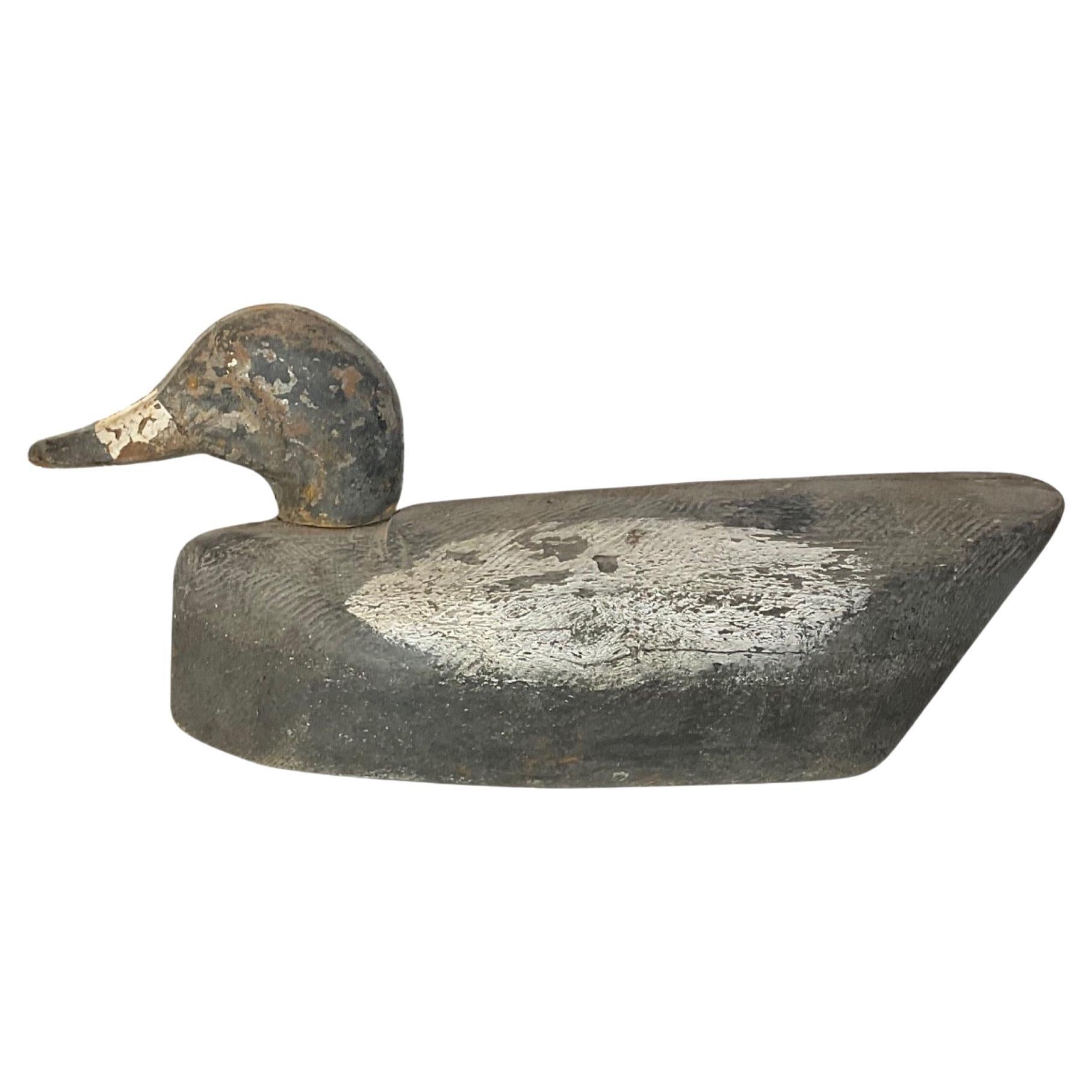 Chinese Antique Wooden Duck Decoy Sculpture For Sale