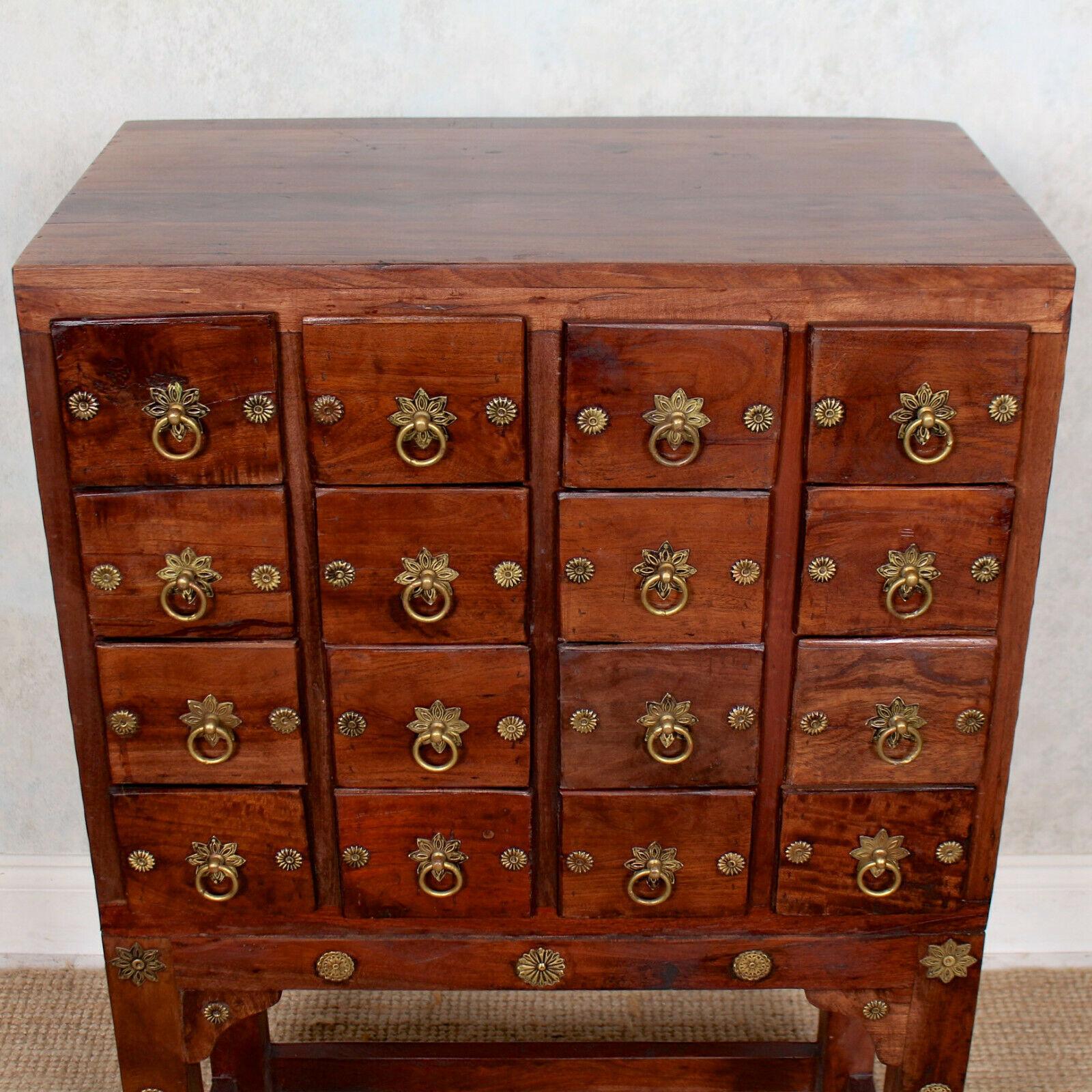 Chinese Apothecary Cabinet Spice Chest Haberdashery Oriental Hardwood For Sale 16