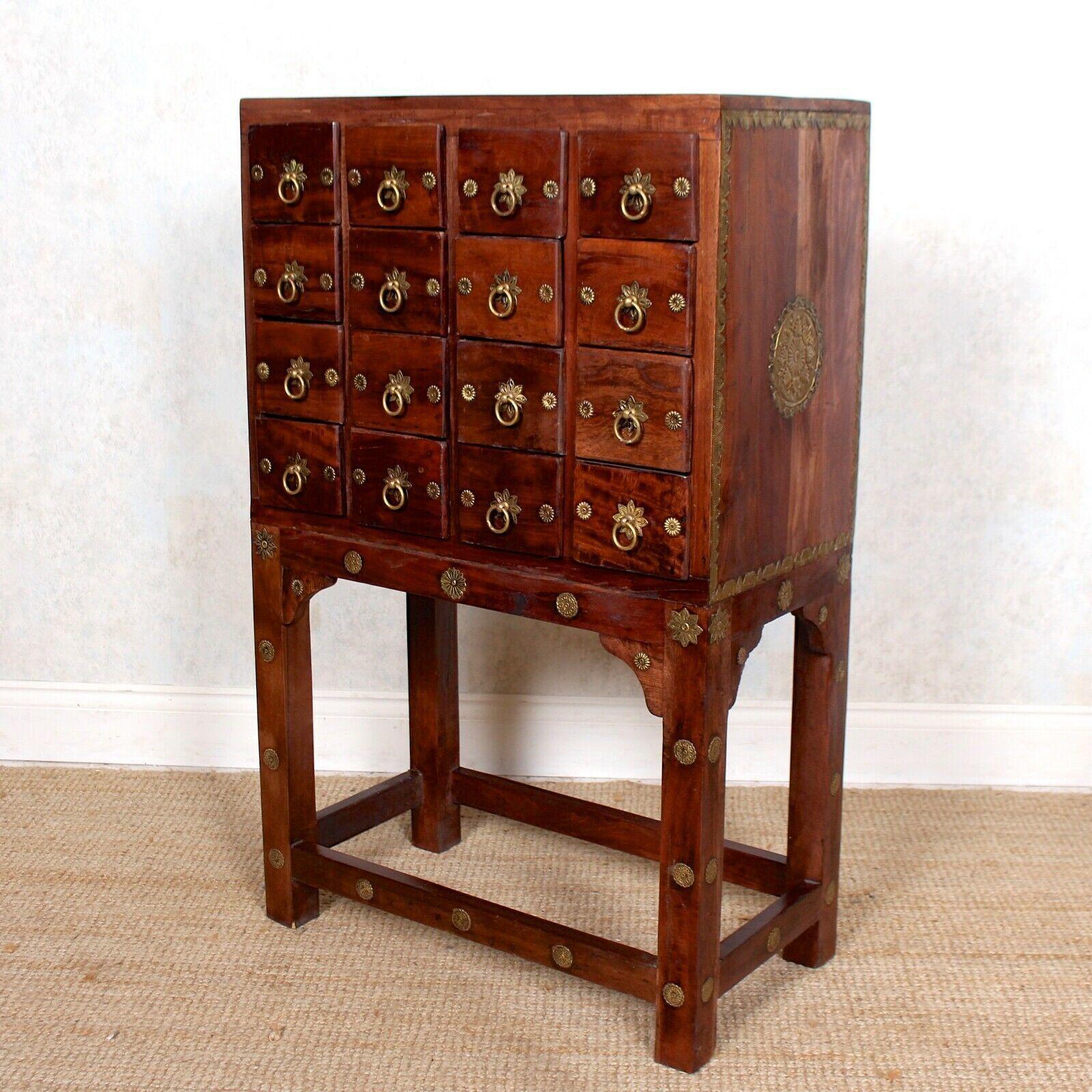Chinese Apothecary Cabinet Spice Chest Haberdashery Oriental Hardwood For Sale 1