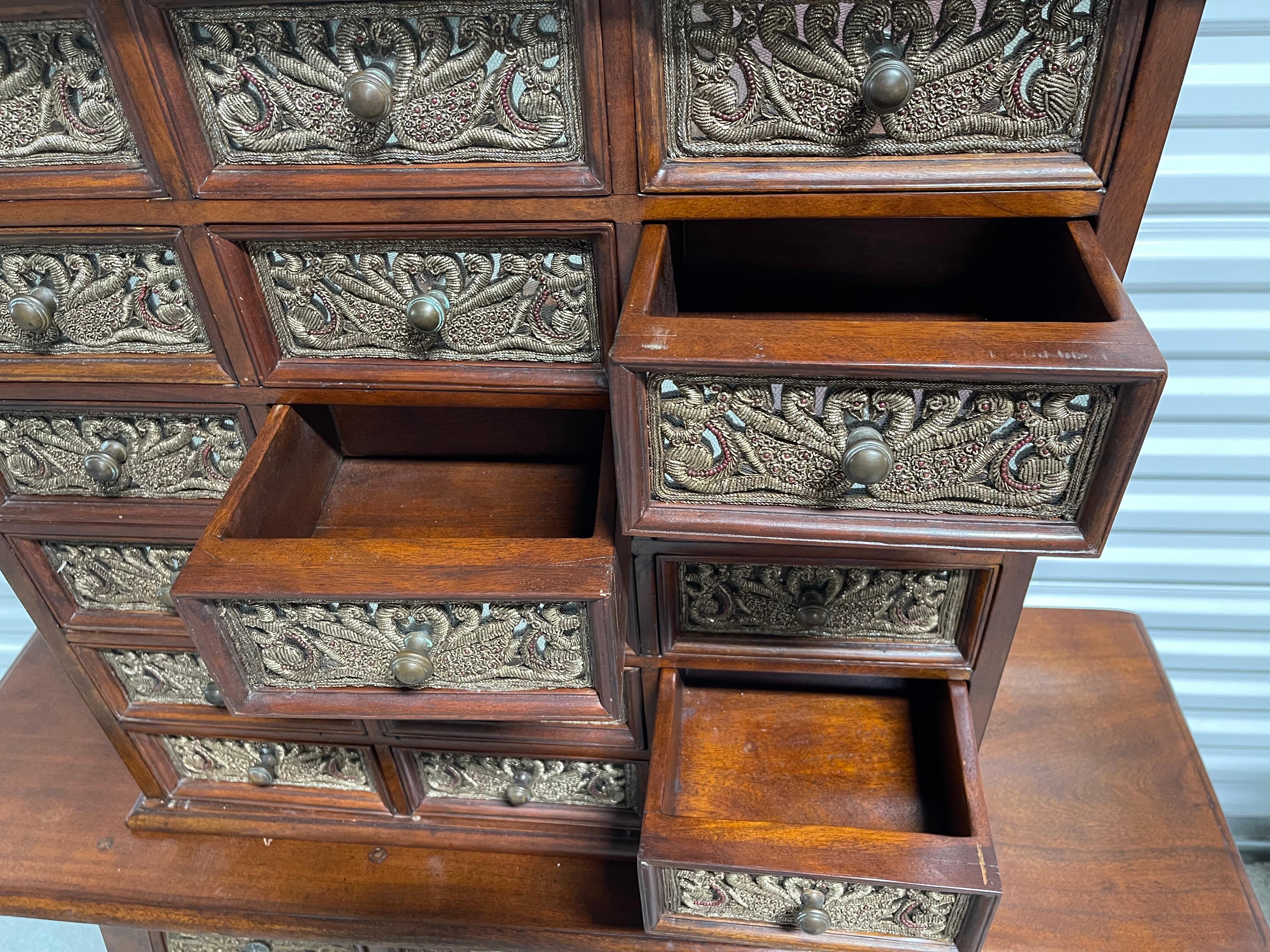 Chinese Apothecary Cabinet with Drawers on a Table, Early 20th Century 3