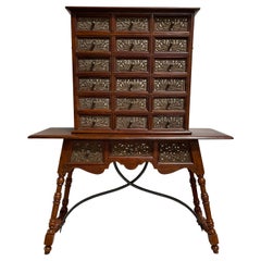 Chinese Apothecary Cabinet with Drawers on a Table, Early 20th Century
