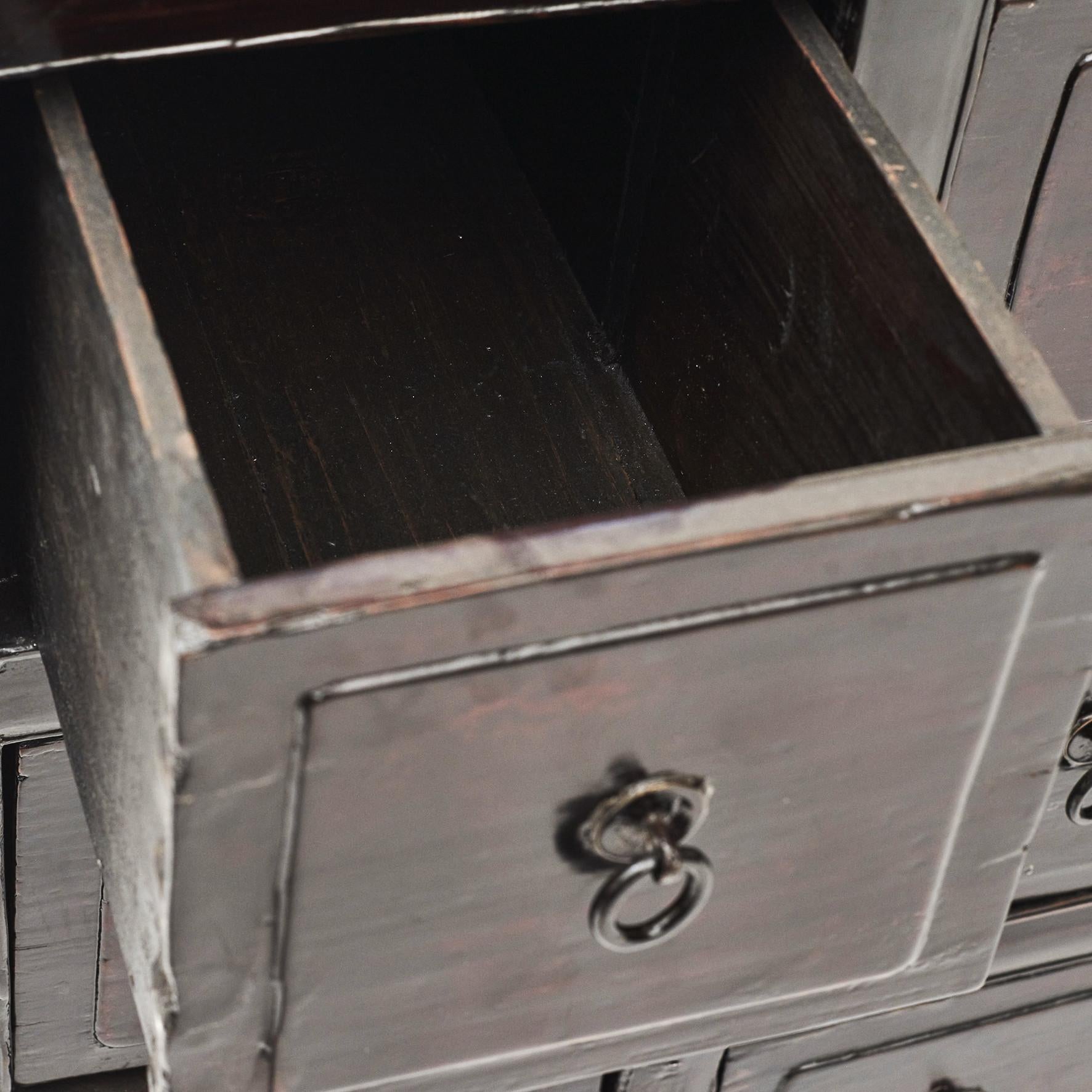 Wood Chinese Apothecary Medicine Chest with 28 Drawers