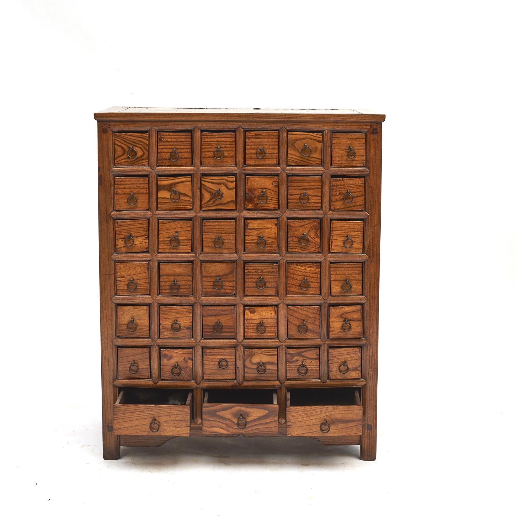Qing Chinese Apothecary Medicine Chest with 39 Drawers