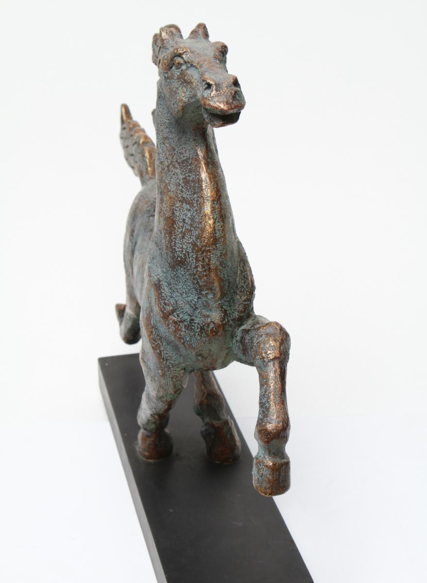 20th Century Chinese Archaic Style Running Horse Figure
