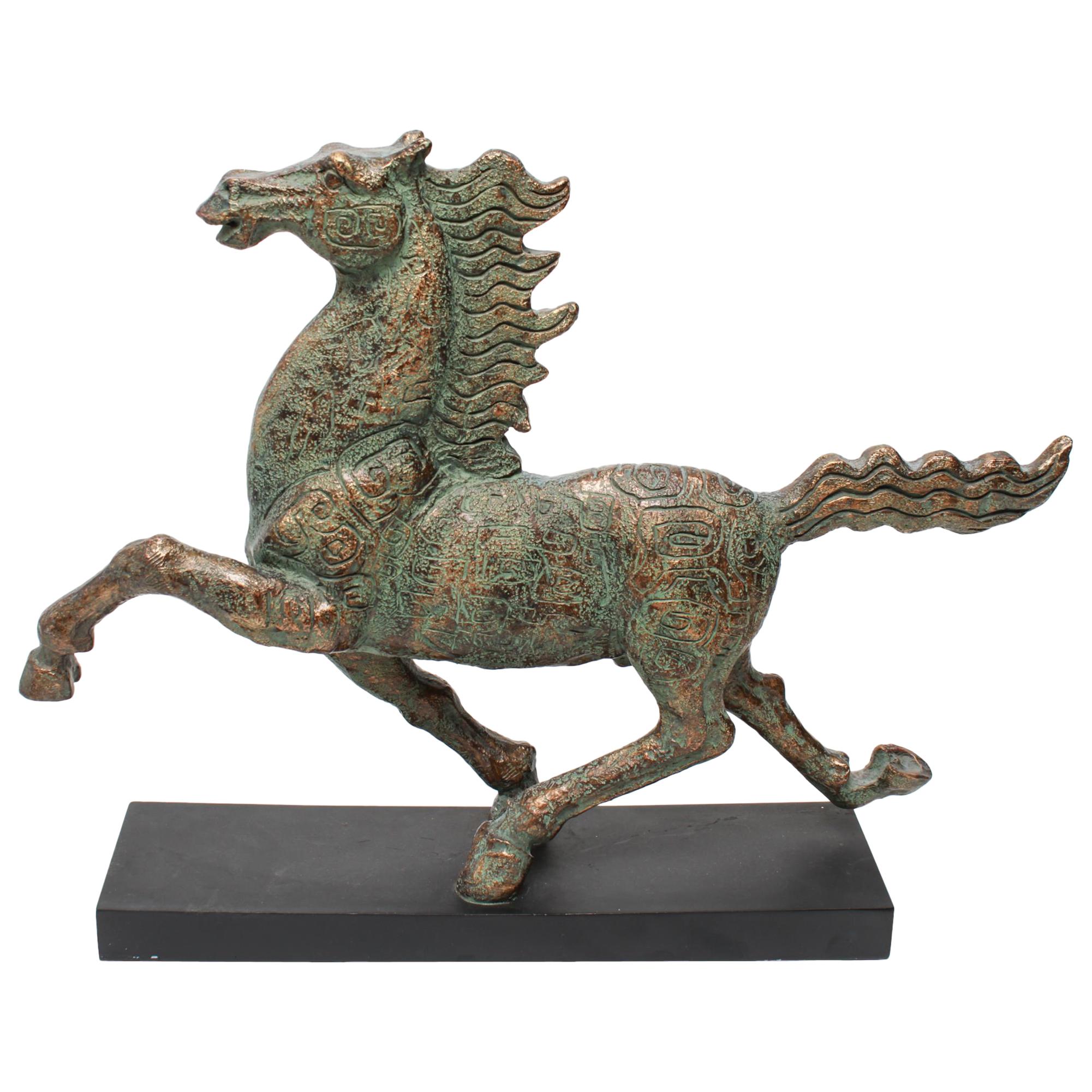Chinese Archaic Style Running Horse Figure