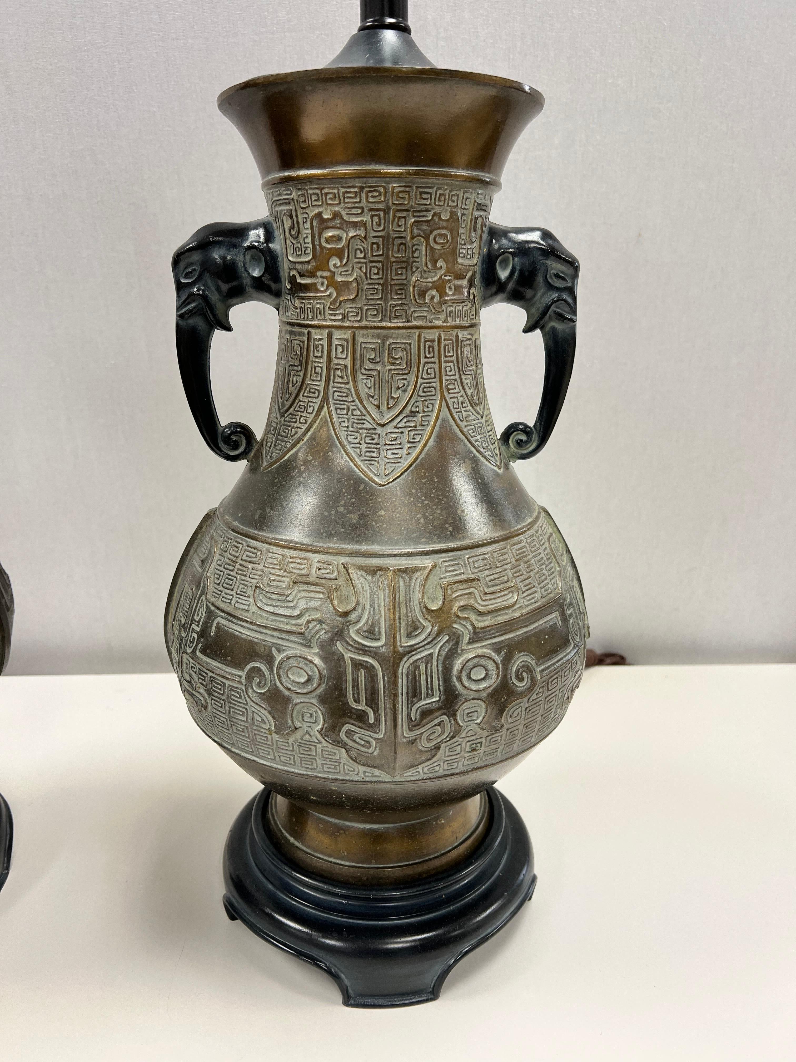 chinese brass lamp