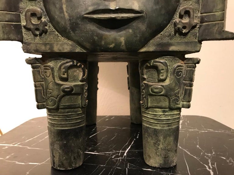 Chinese Archaistic Bronze Ritual Vessel For Sale 10