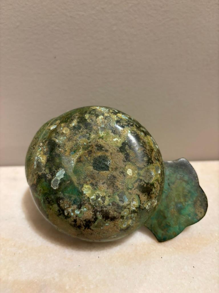 Piatto arcaico cinese a forma di anatra con decorazione incisa Patina Verdigis in vendita 2