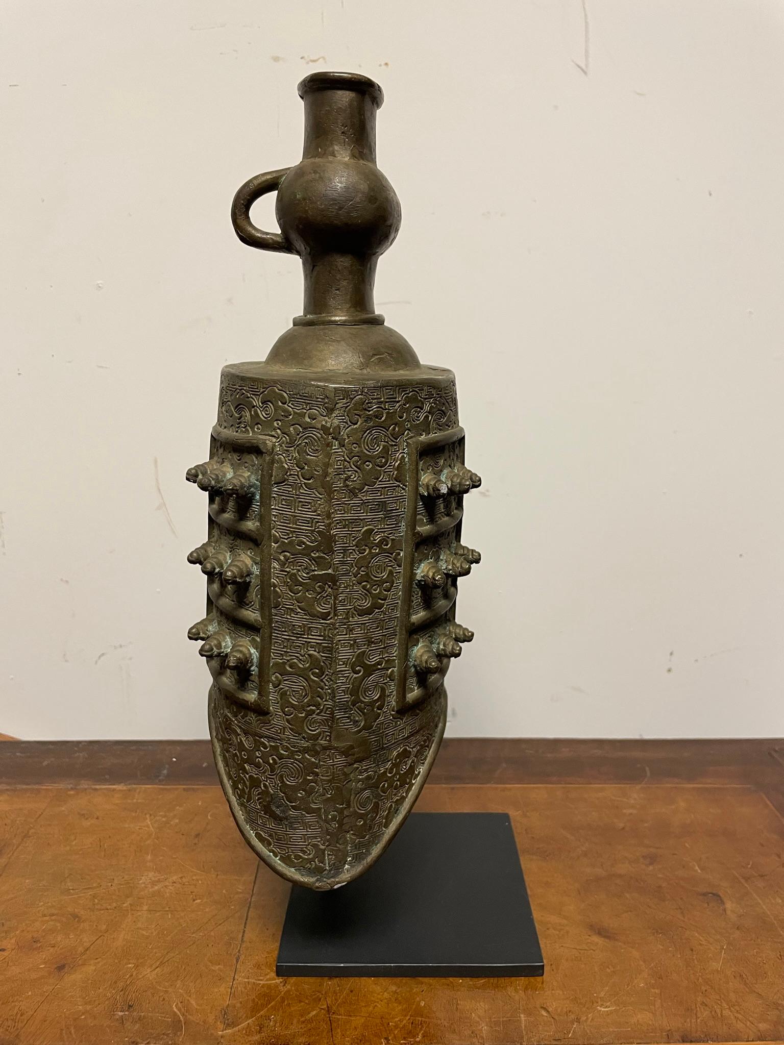 Chinese Archaistic Zhou Dynasty Style Bronze Bell, Zhong 5
