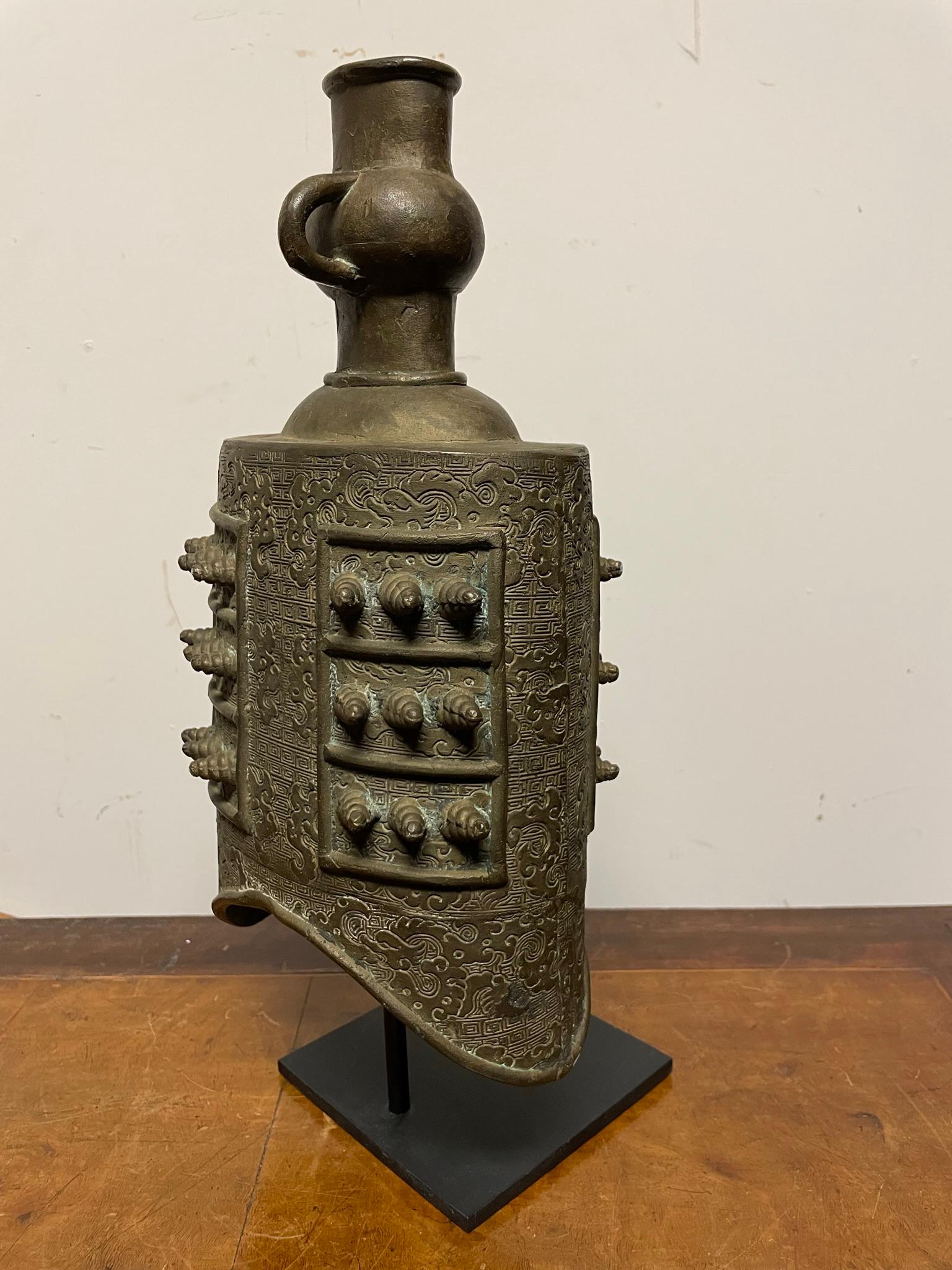Chinese Archaistic Zhou Dynasty Style Bronze Bell, Zhong 6