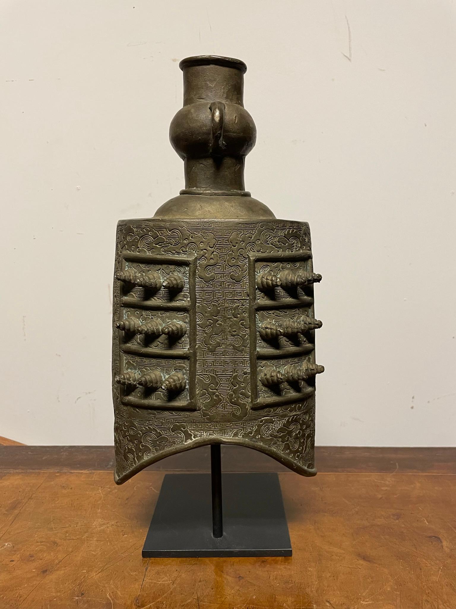 Chinese Archaistic Zhou Dynasty Style Bronze Bell, Zhong 7