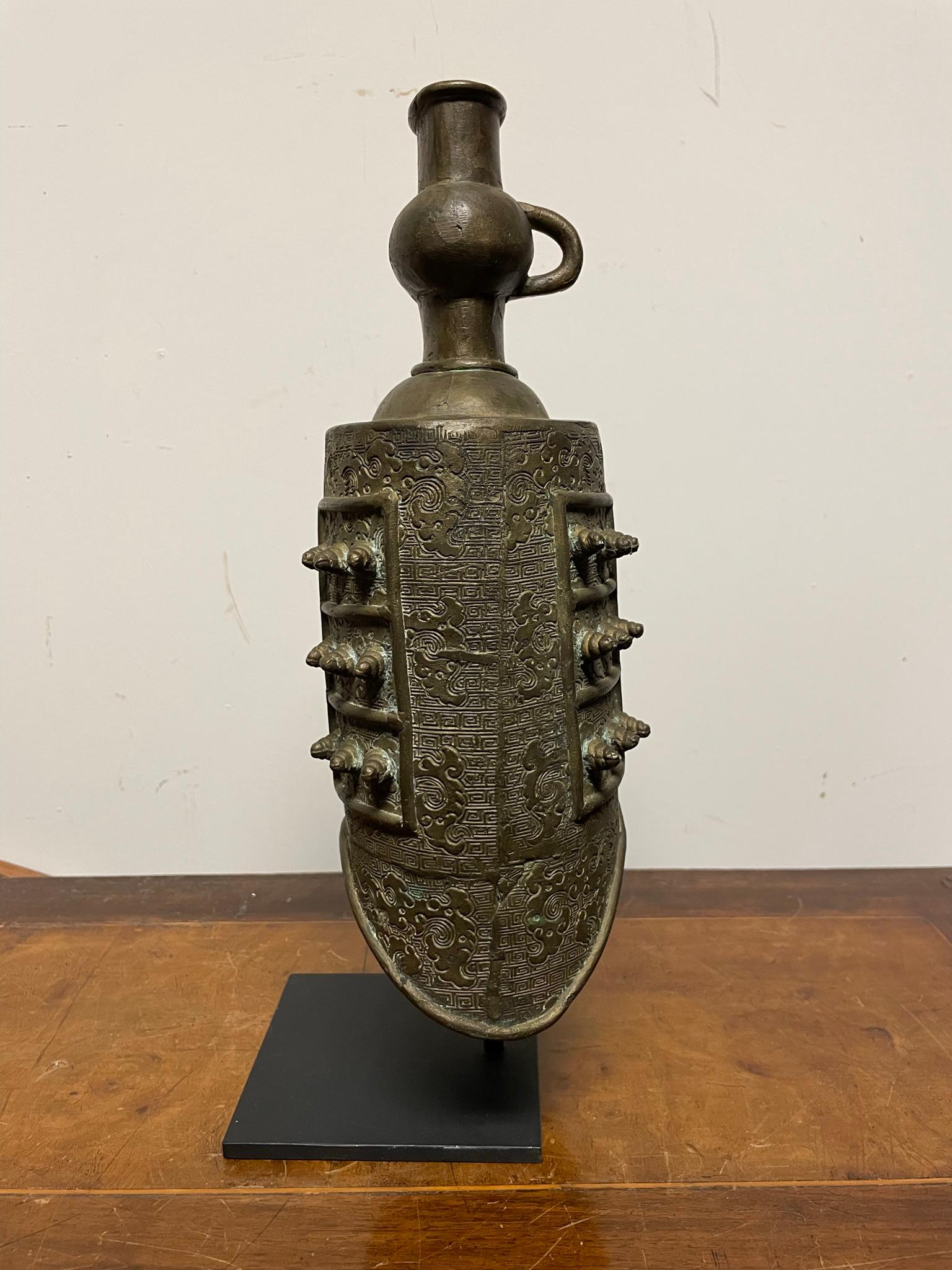 Chinese Archaistic Zhou Dynasty Style Bronze Bell, Zhong 8