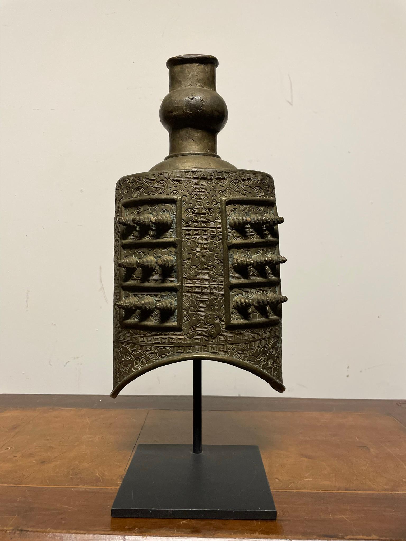 Chinese Archaistic Zhou Dynasty Style Bronze Bell, Zhong 9
