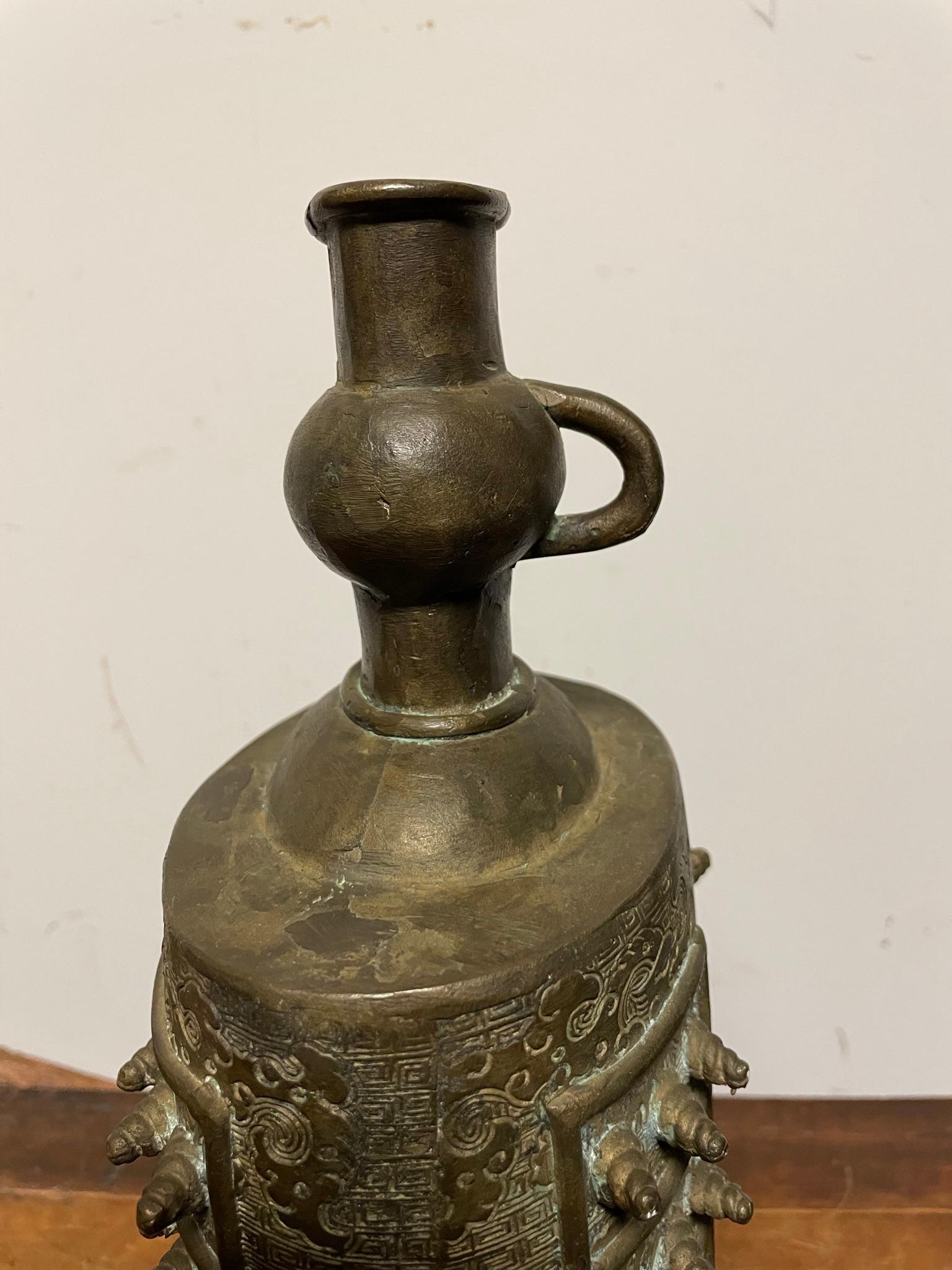 Chinese Archaistic Zhou Dynasty Style Bronze Bell, Zhong 3