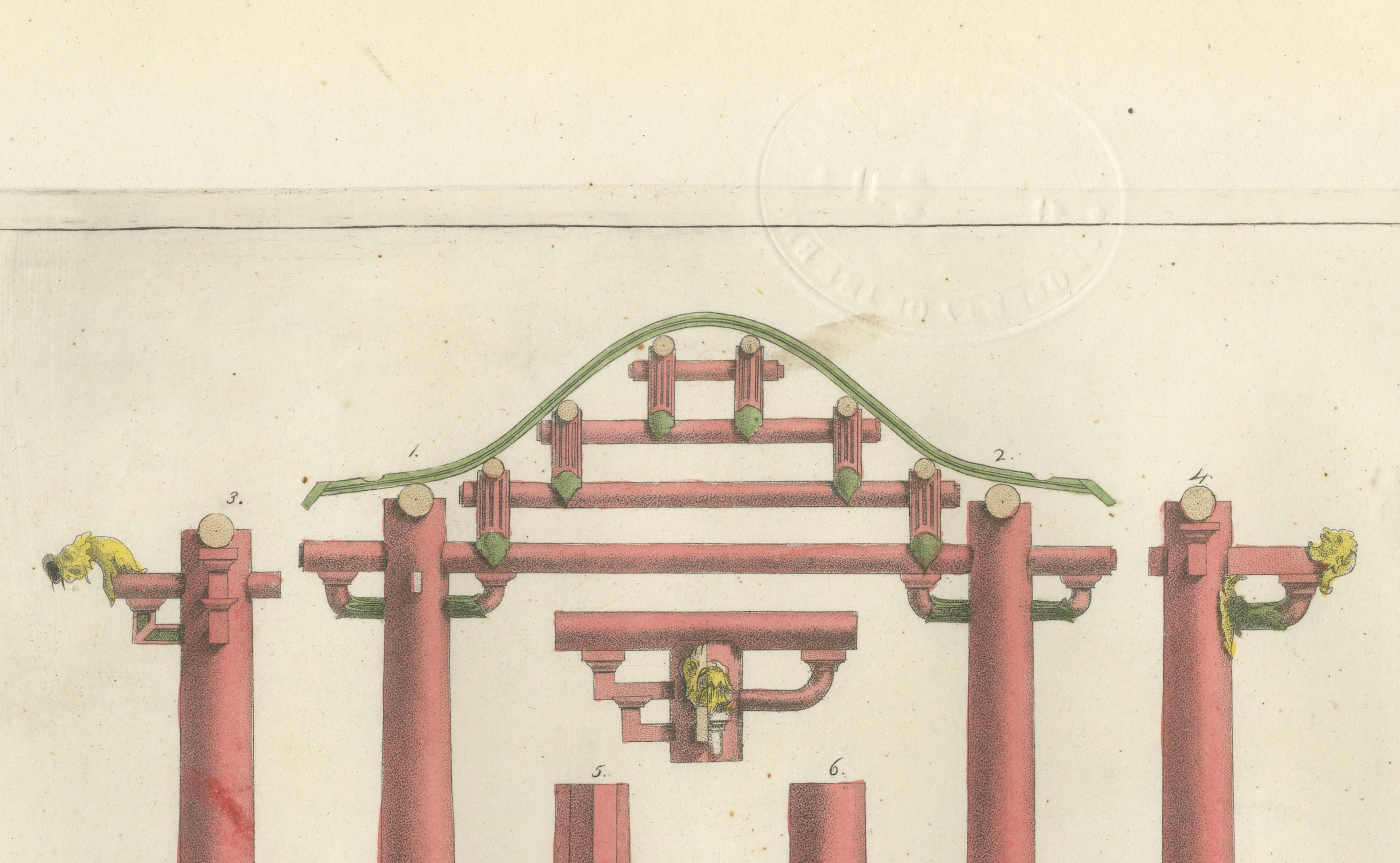 Chinese Architectural Columns and Plinths – Ferrario Costume Antico, 1815