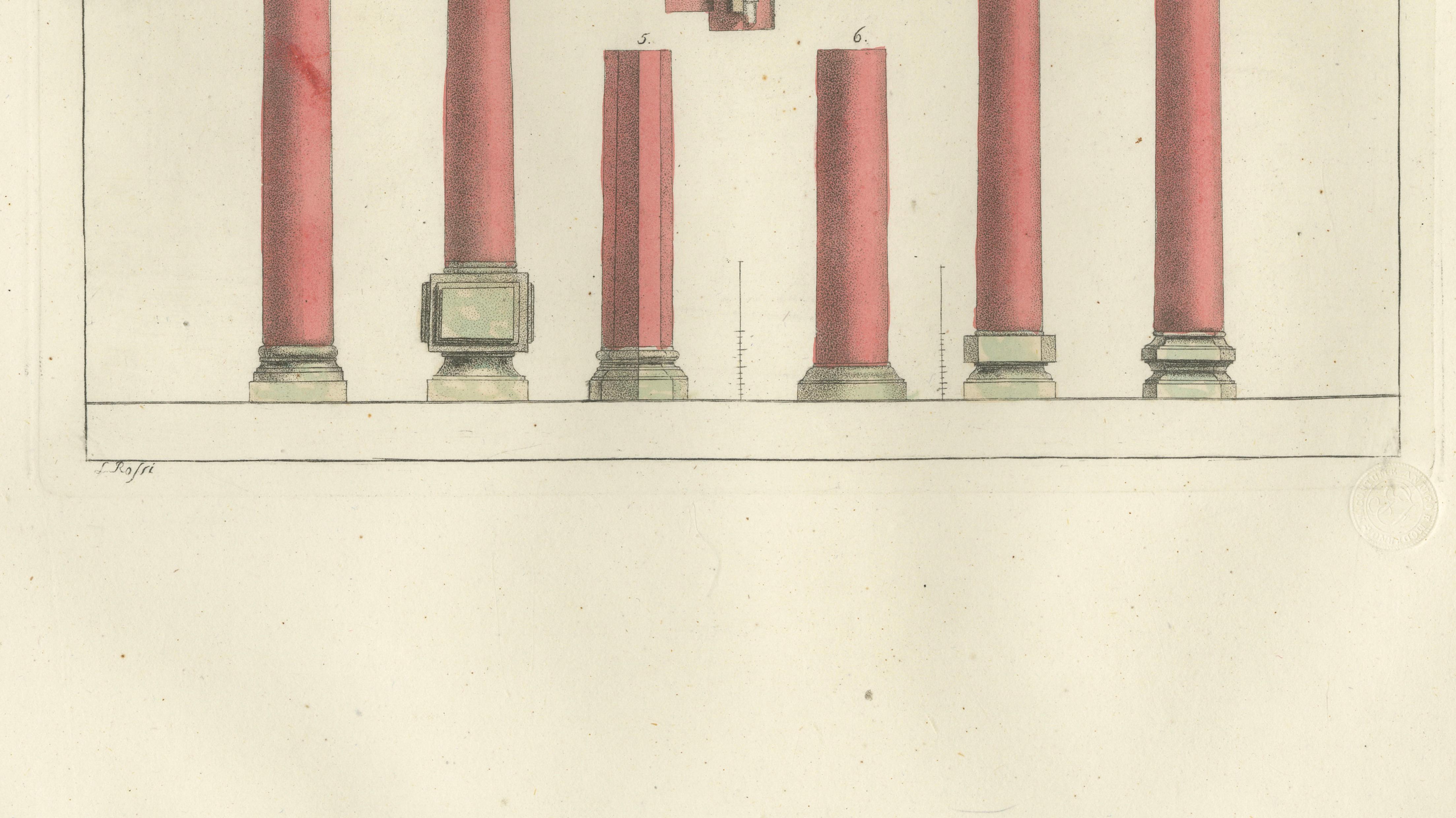 Chinese Architectural Columns and Plinths – Ferrario Costume Antico, 1815
