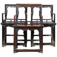 Antique Chinese Armchair Set of Three