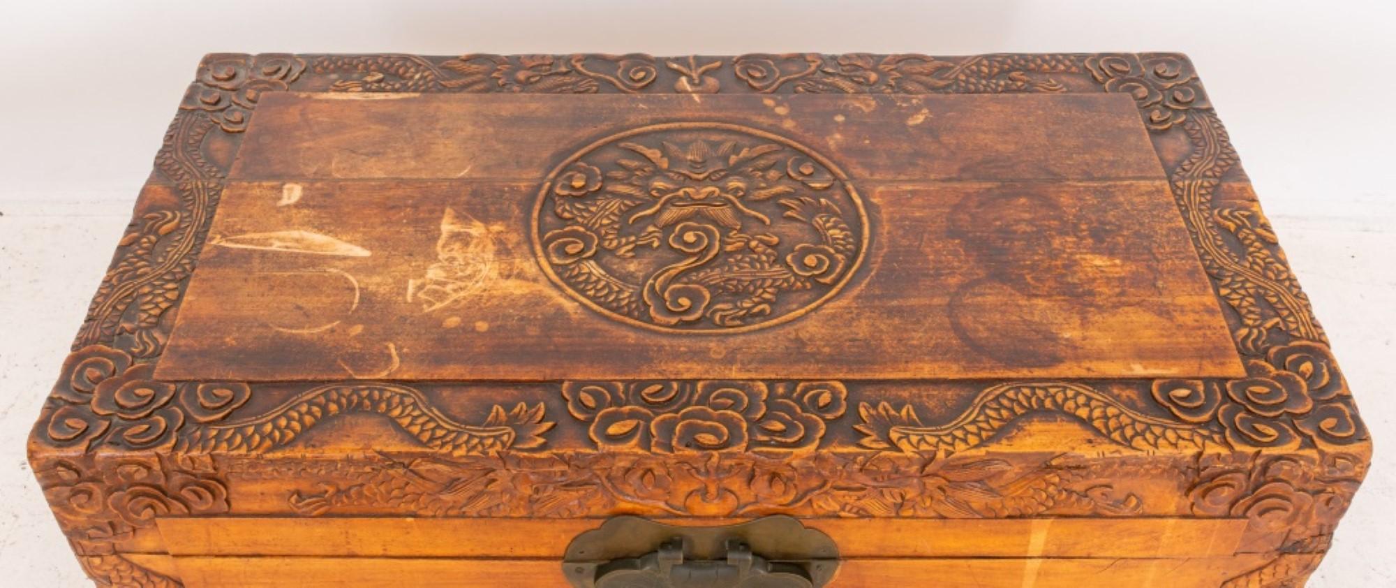 Chinese Aromatic Wood Dragon Chest, 20th c. 6