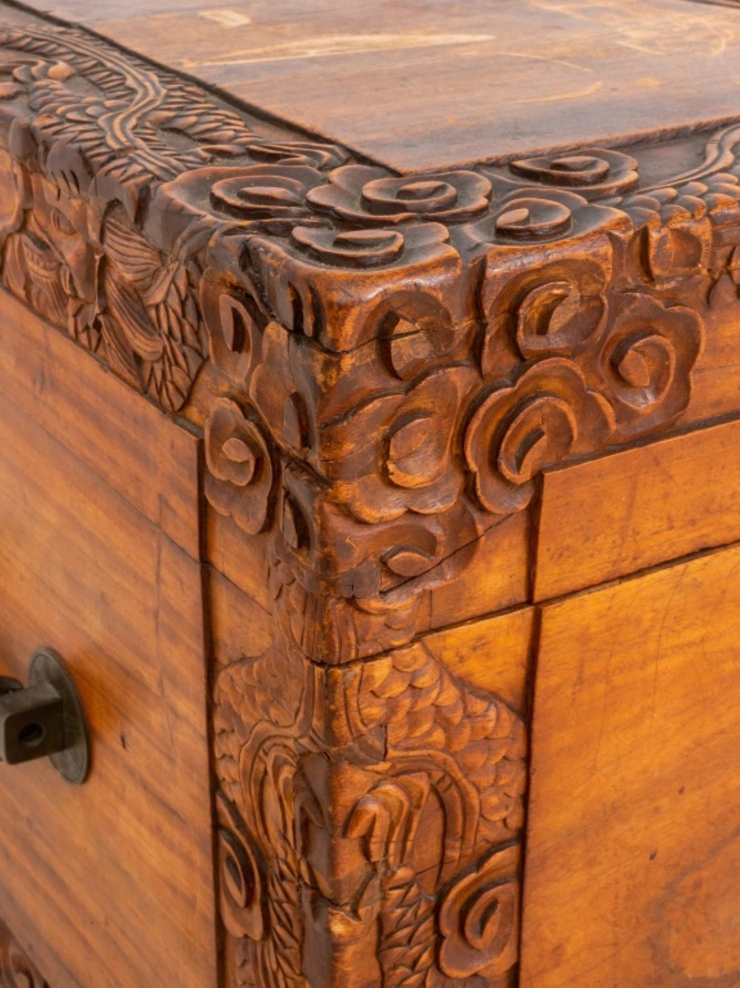 Chinese Aromatic Wood Dragon Chest, 20th c. 5