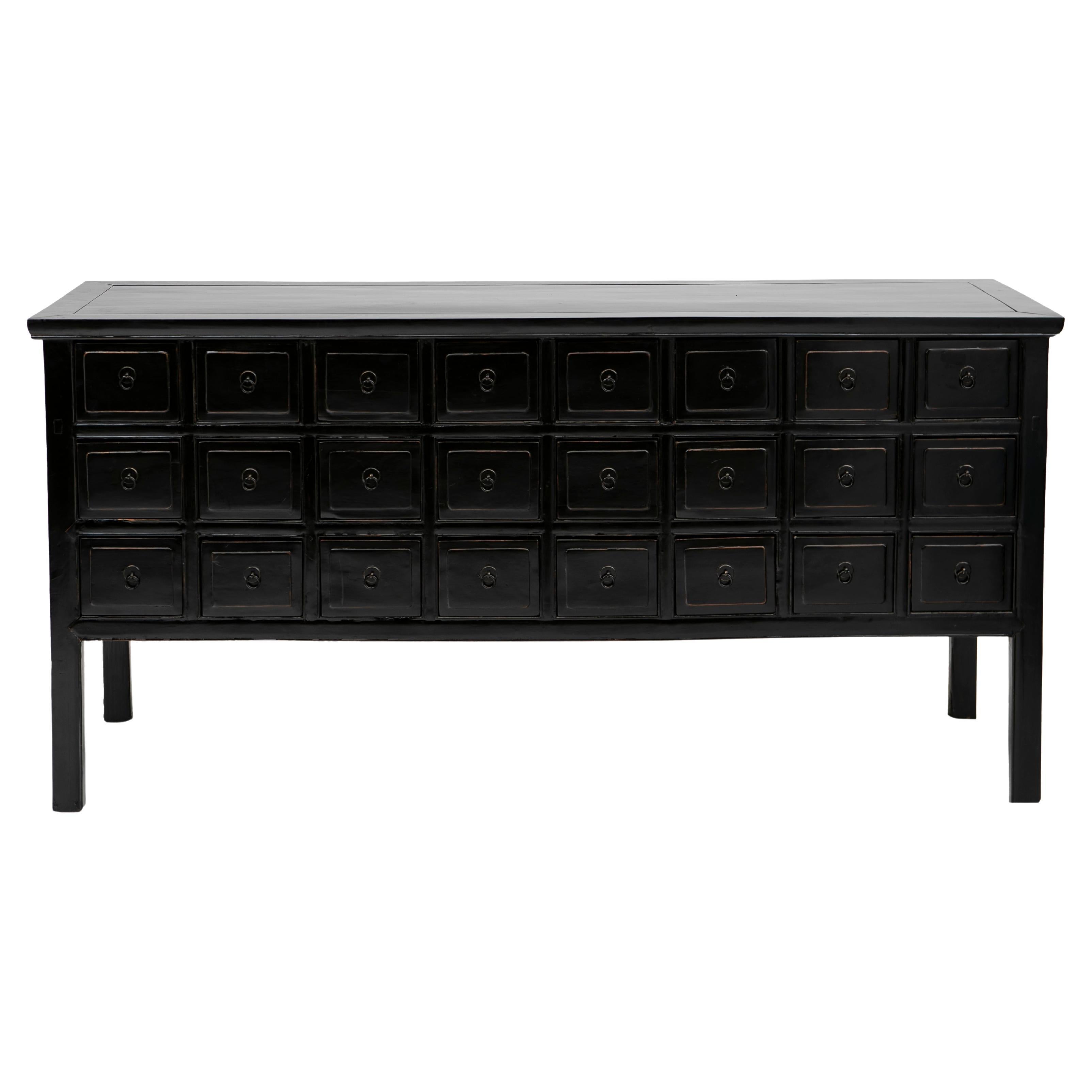 Black Lacquered Art Deco Chest For Sale